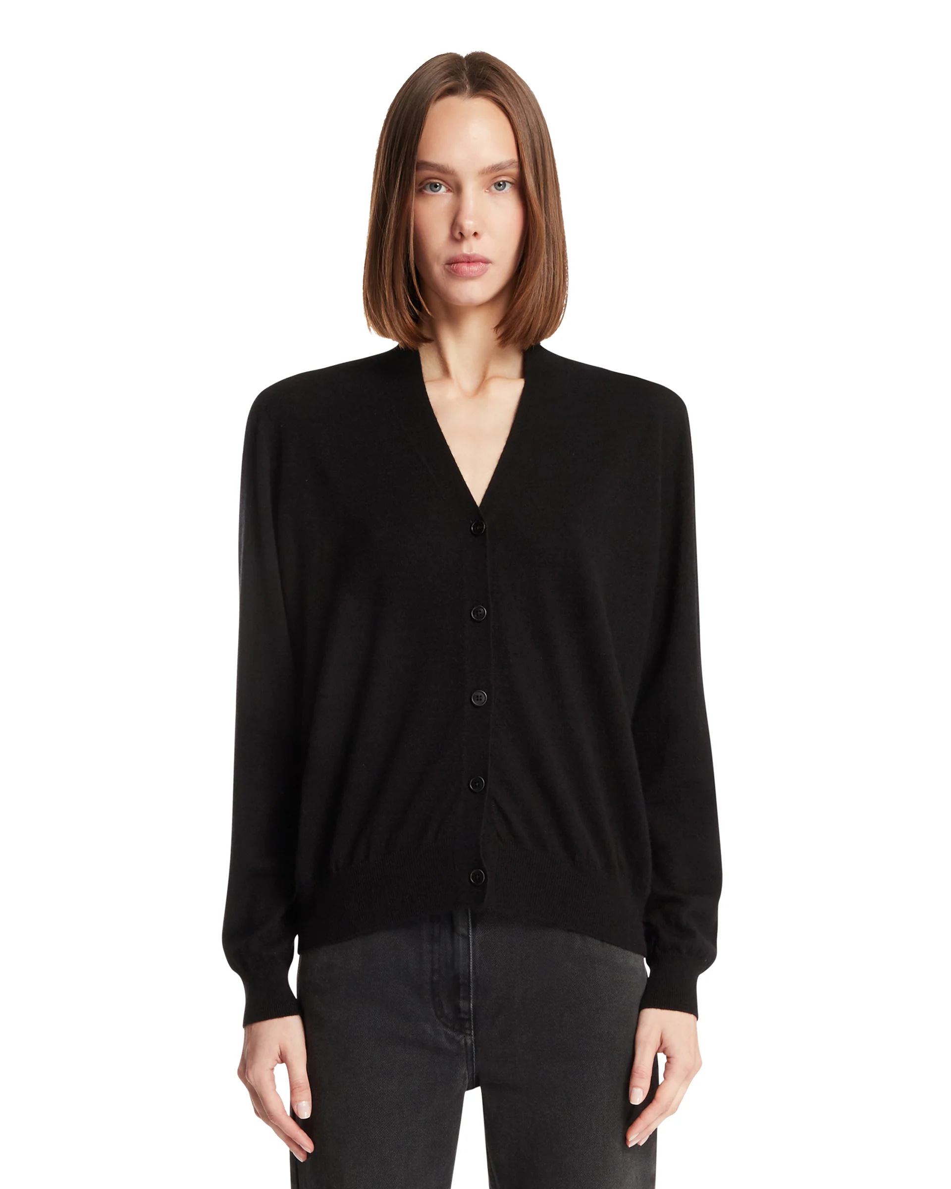Cardigan In Cashmere Nero