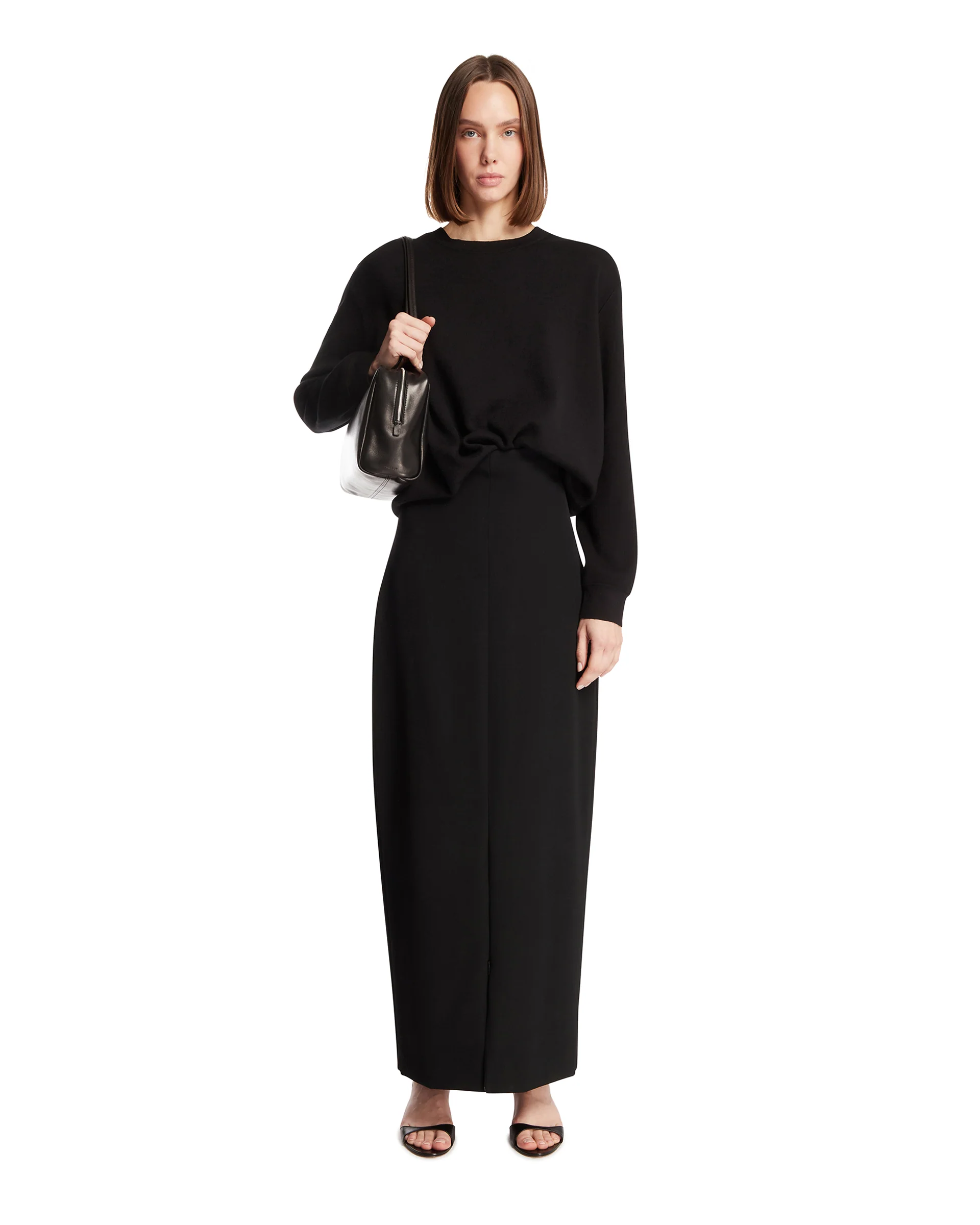 Maglione In Cotone E Seta Nero - Image 3