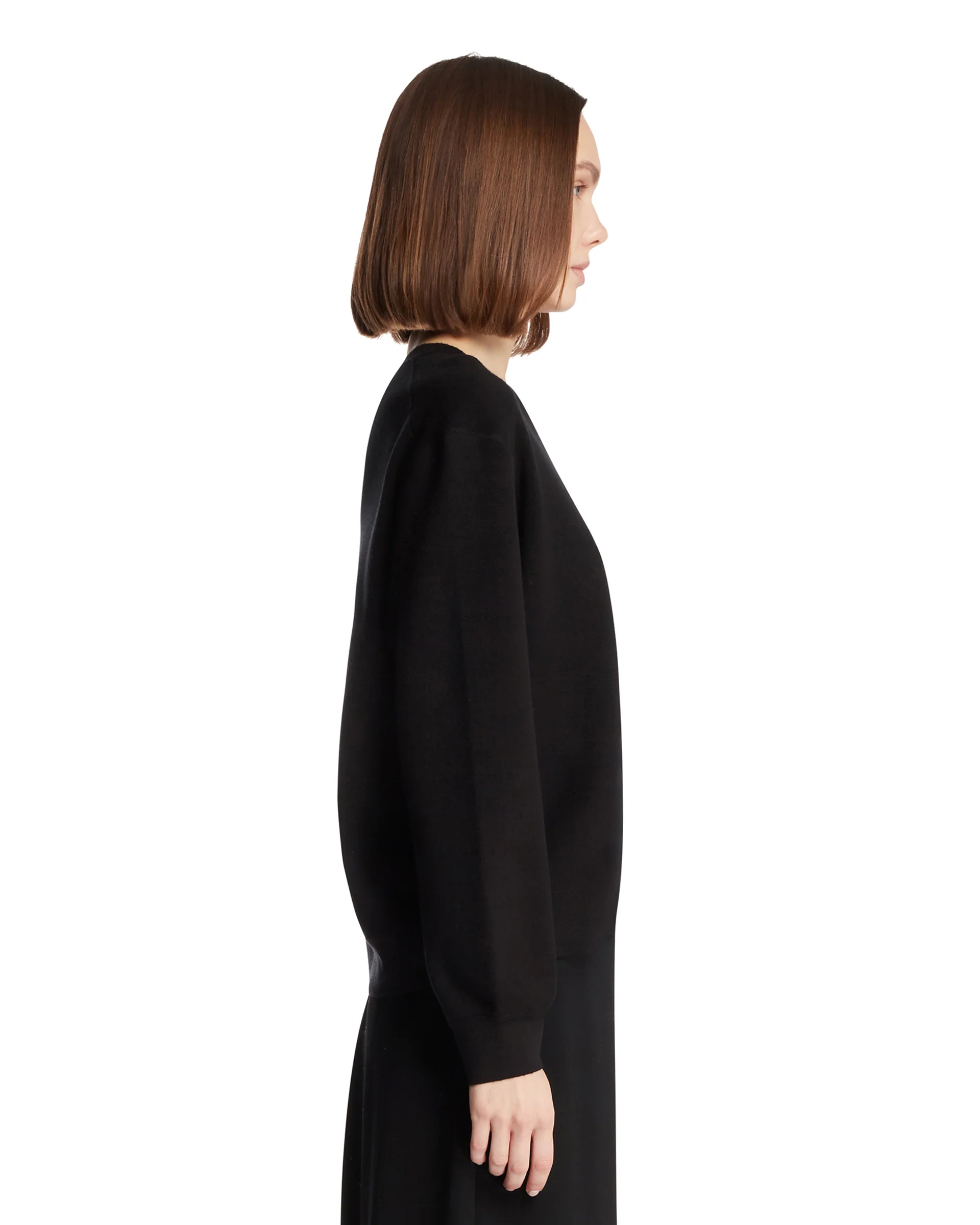 Maglione In Cotone E Seta Nero - Image 4