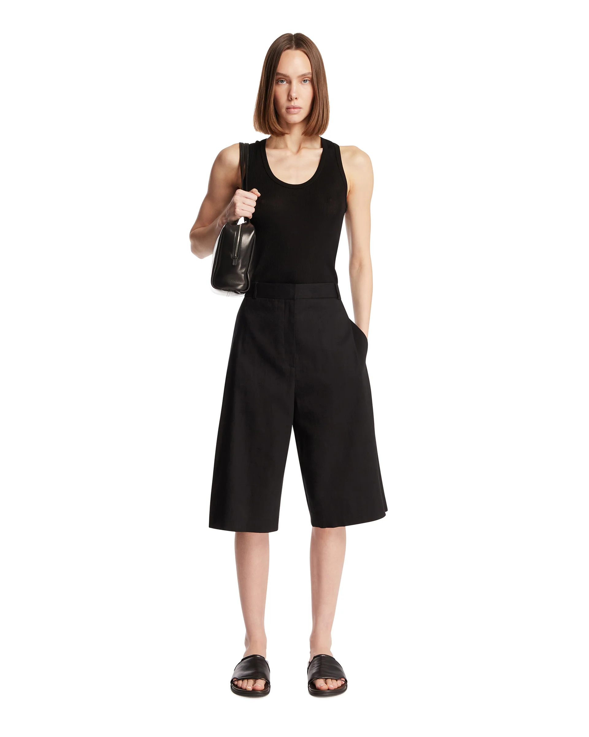 Pantaloni Cropped Neri - Image 3