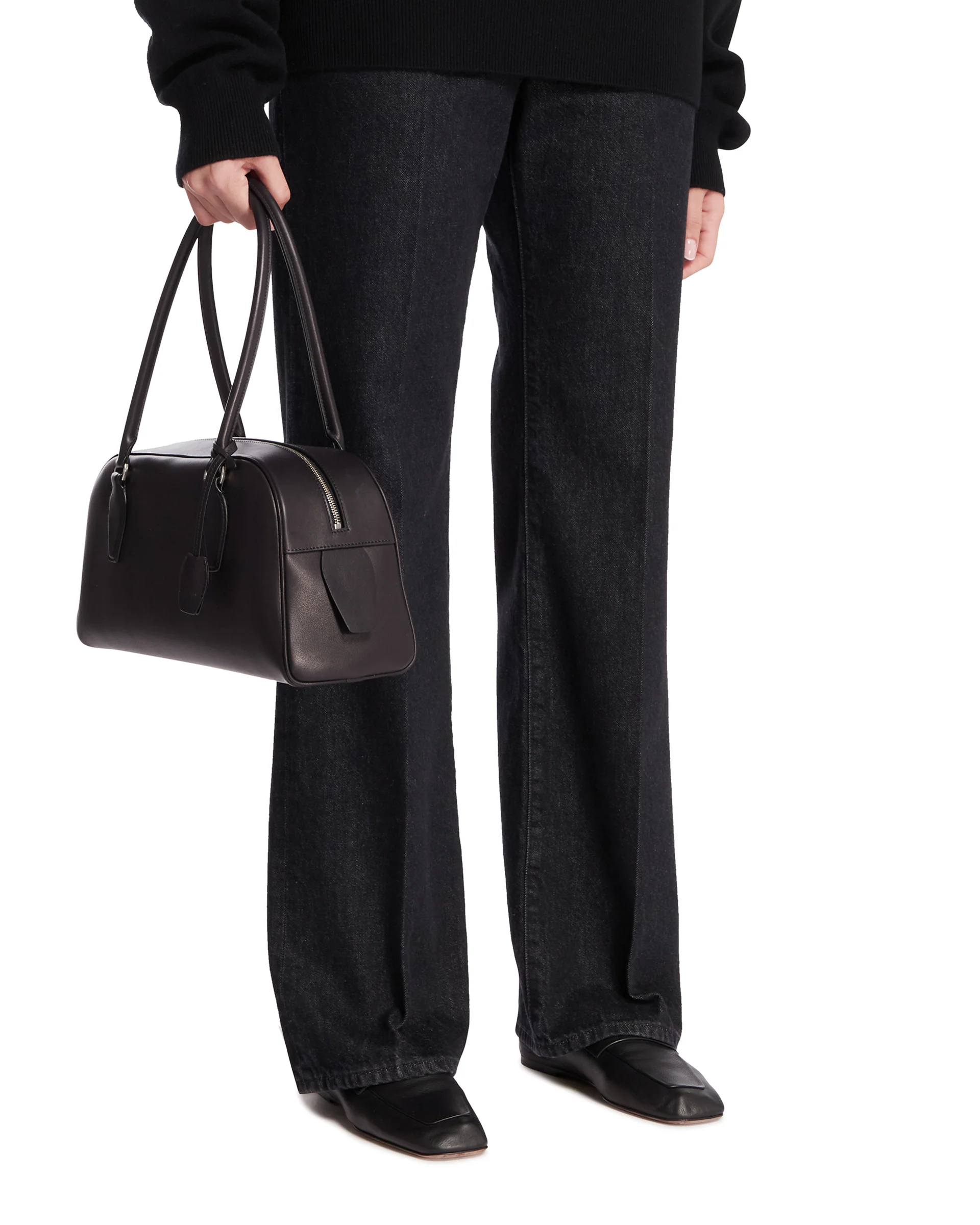 Borsa E/W India In Pelle Nera - Image 3