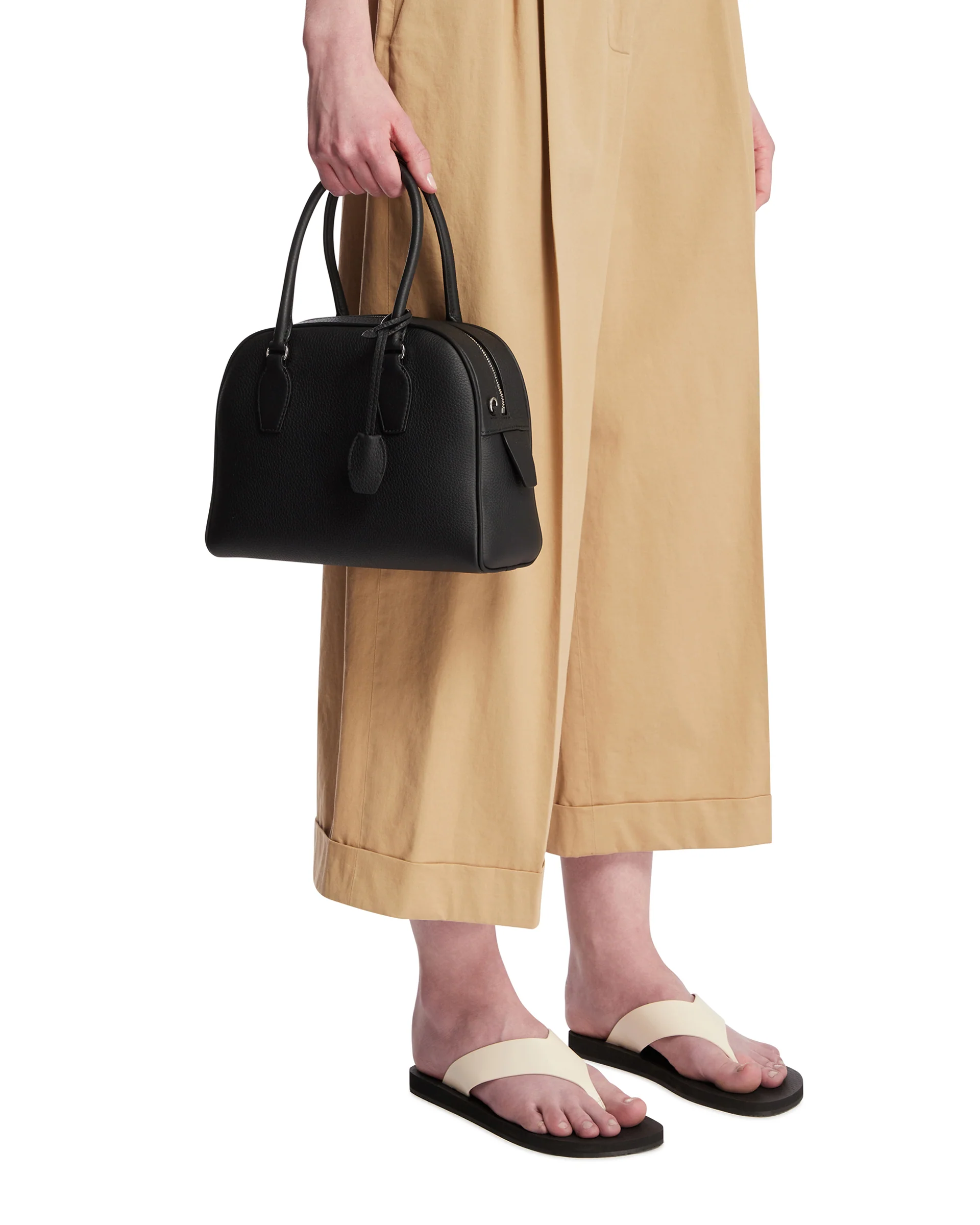 Borsa India 10 in Pelle Nera - Image 3
