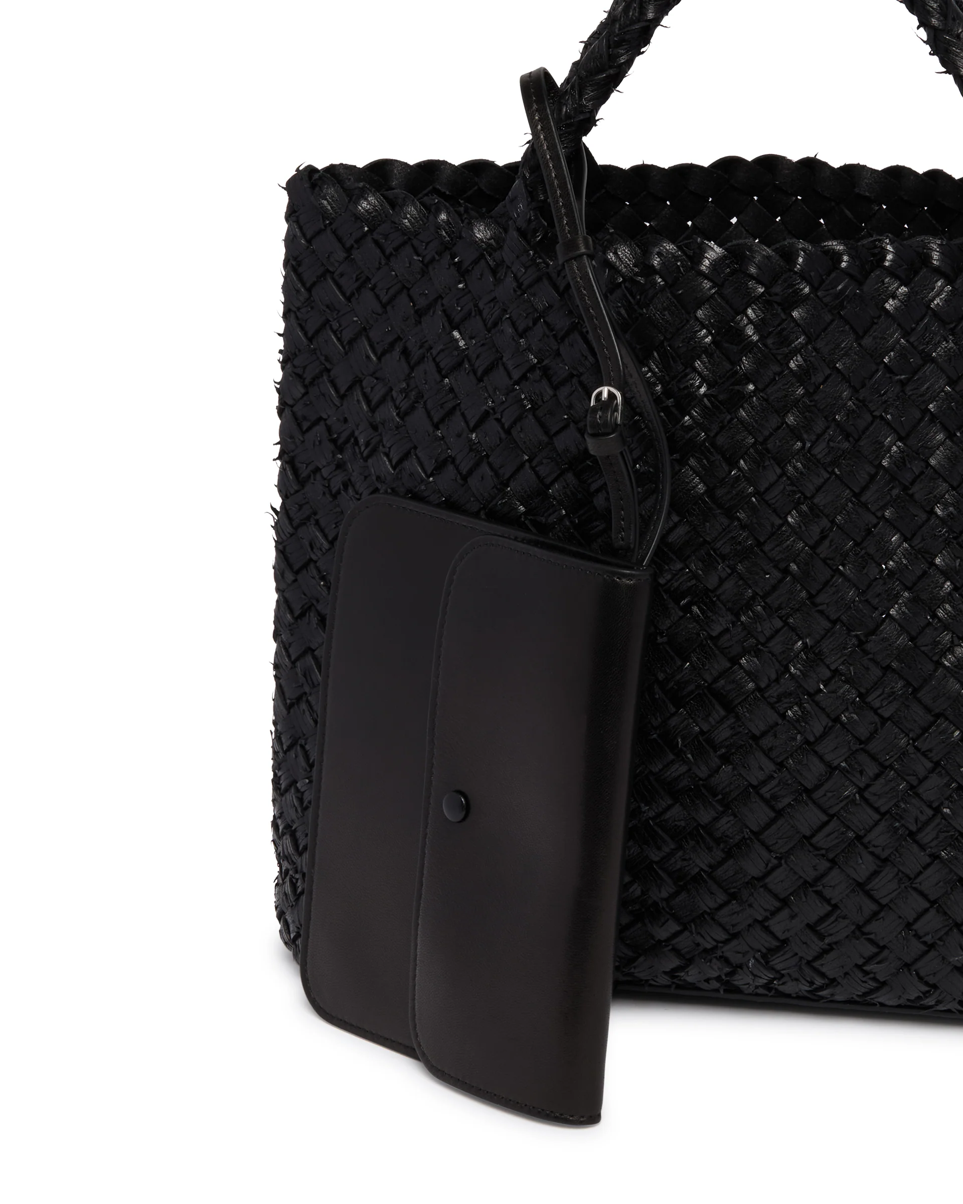 Borsa Ambra in Pelle Nera - Image 4