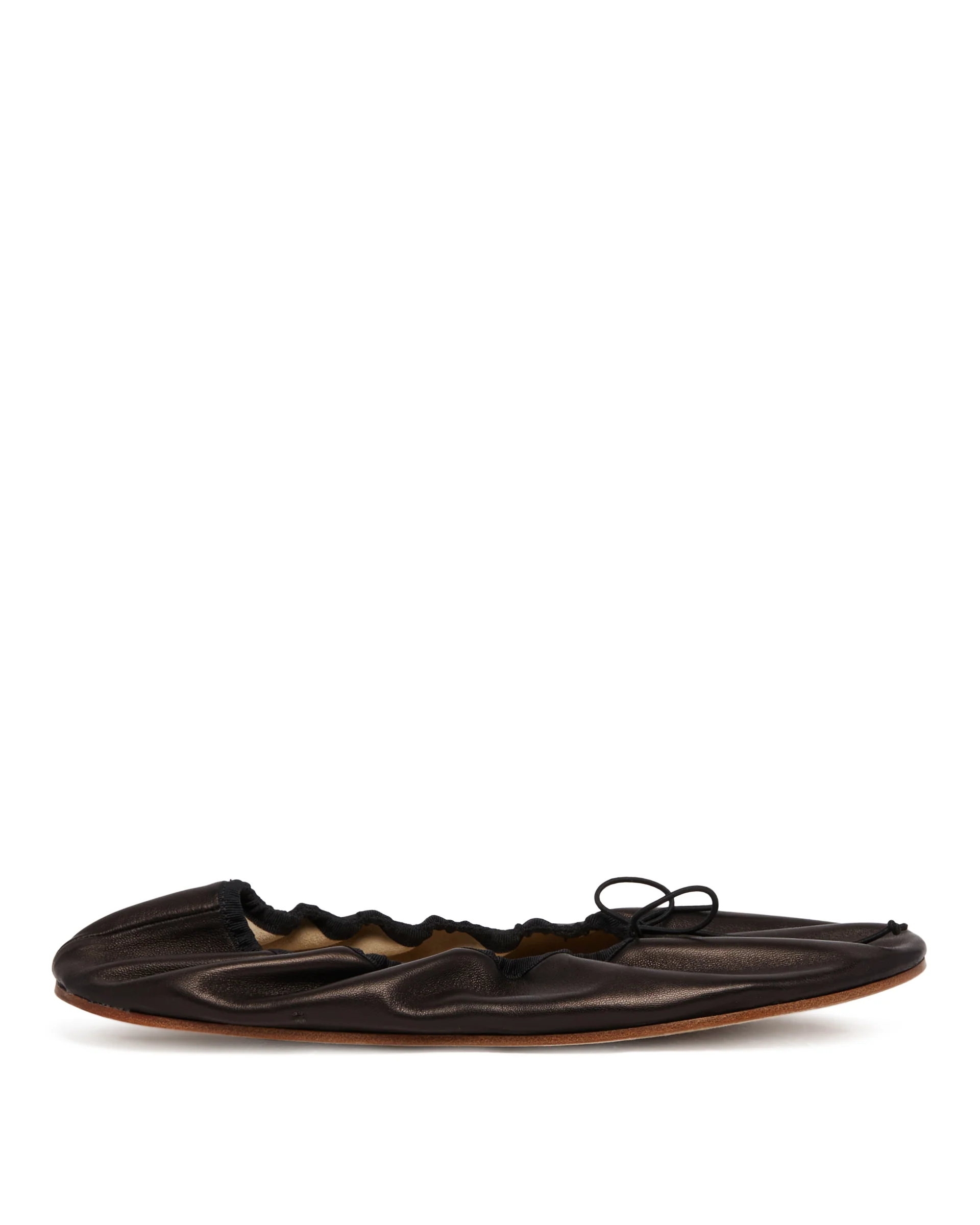 Ballerine Stondate in Pelle Nere