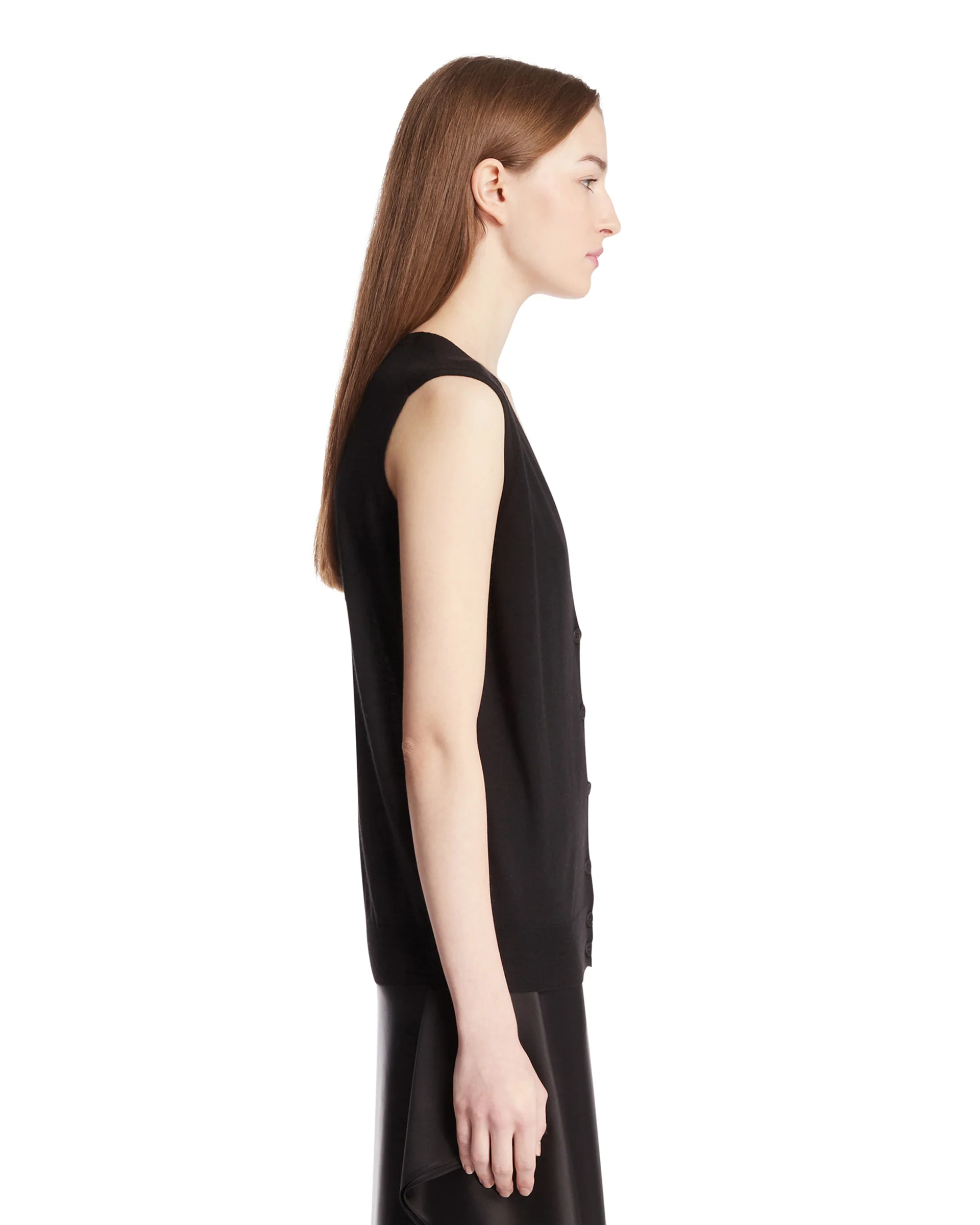 Gilet in Cashmere Neel Nero - Image 4