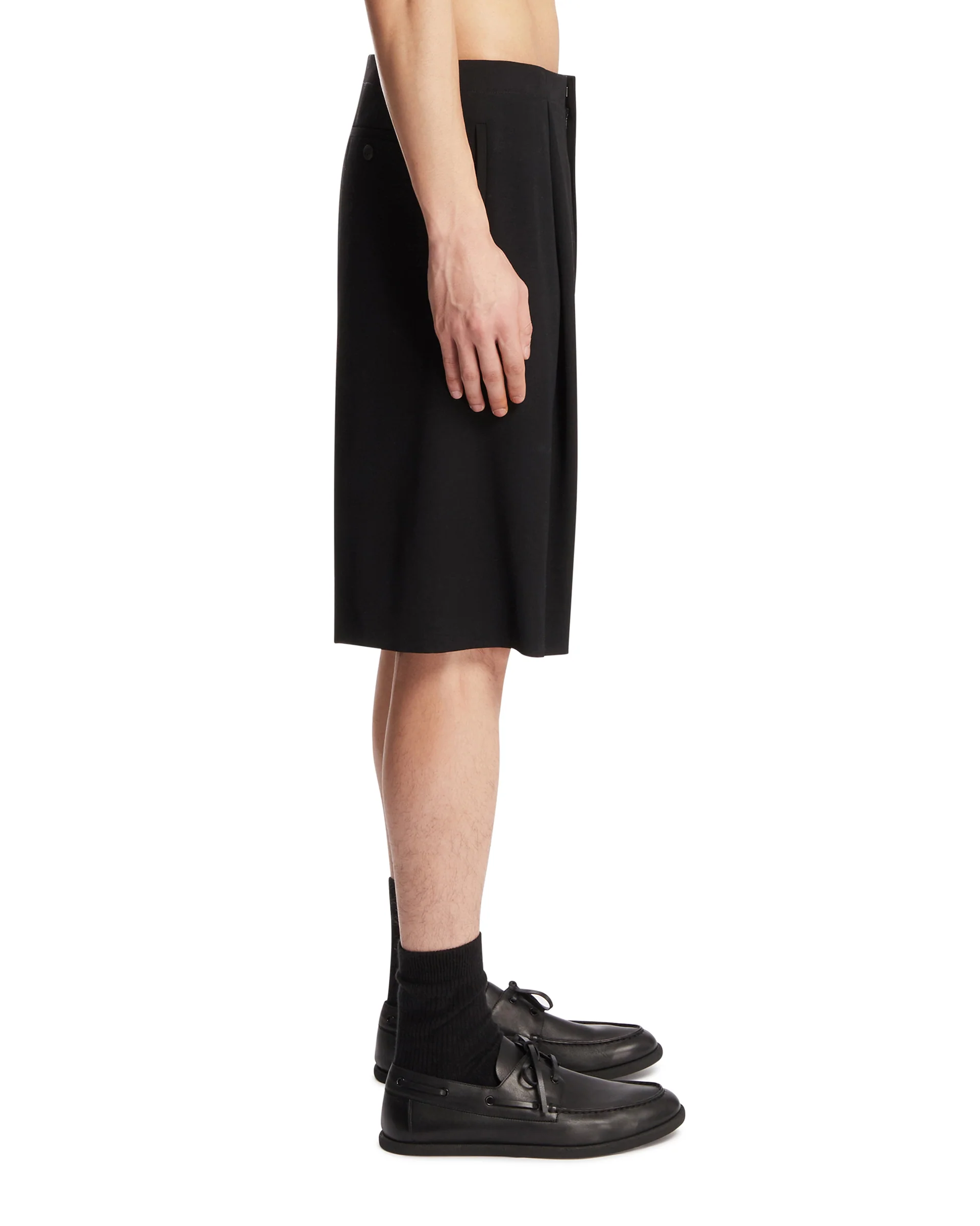 Pantaloncini Sayed In Lana Neri - Image 4