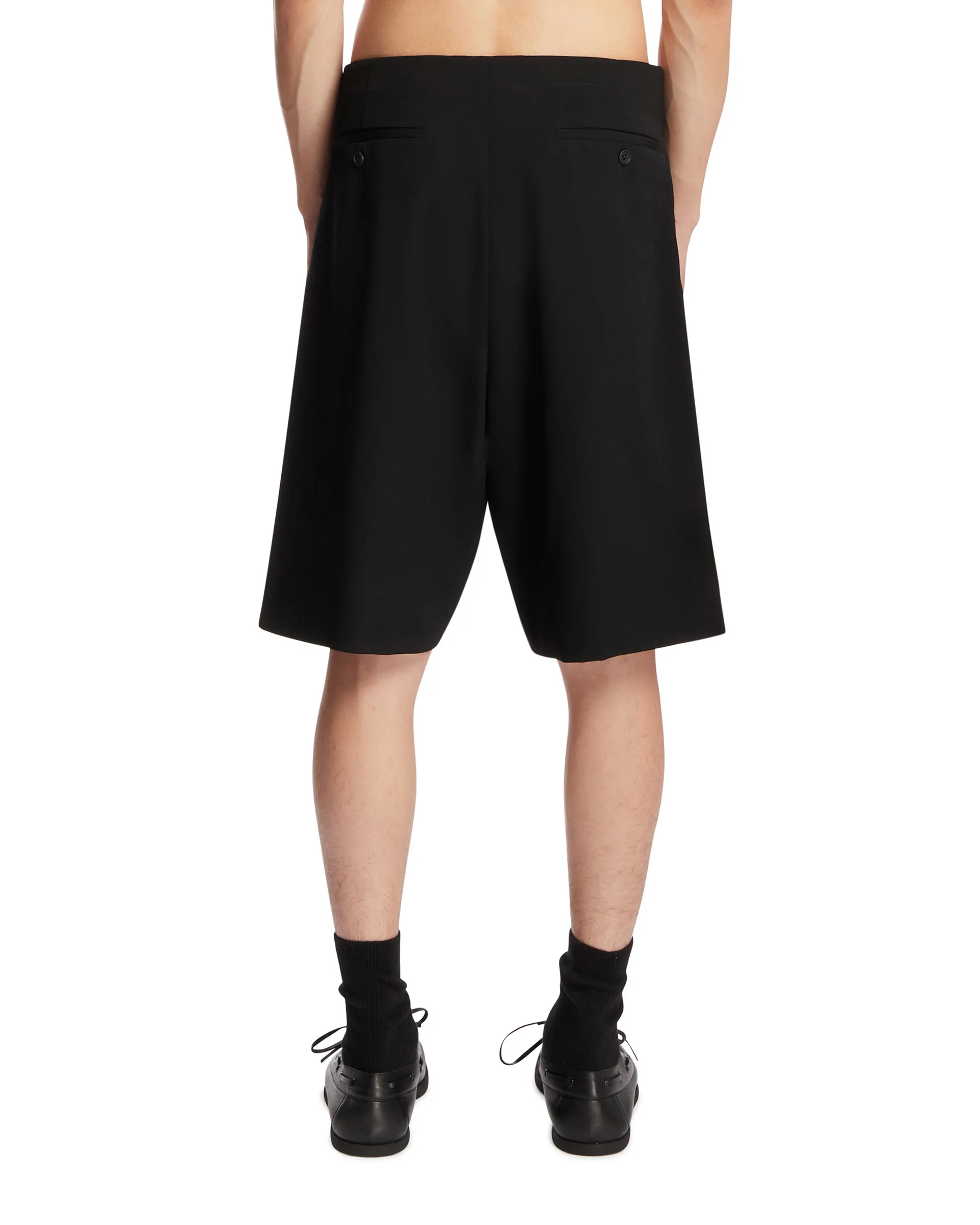 Pantaloncini Sayed In Lana Neri - Image 5