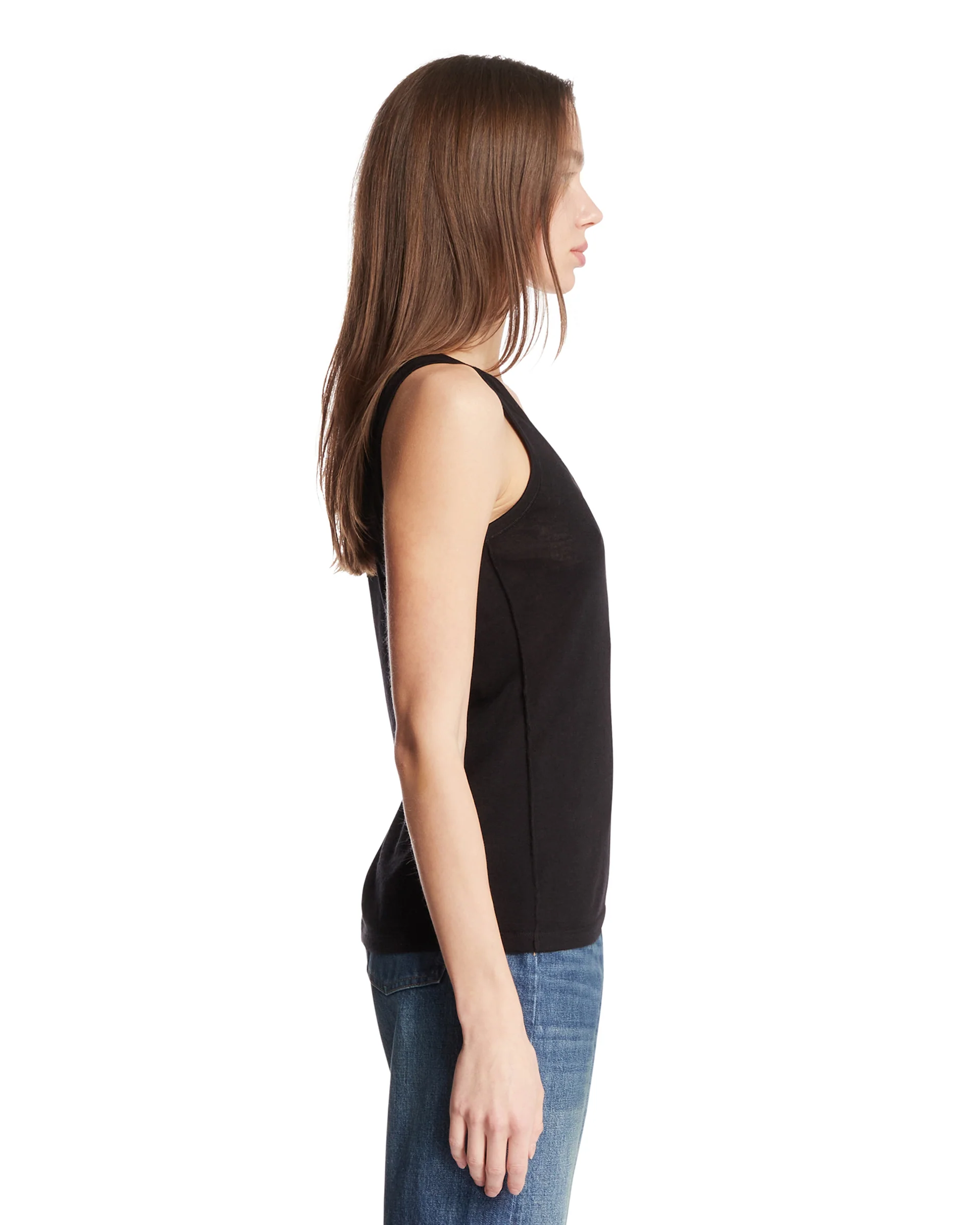 Top In Seta Lino E Cashmere Nero - Image 4
