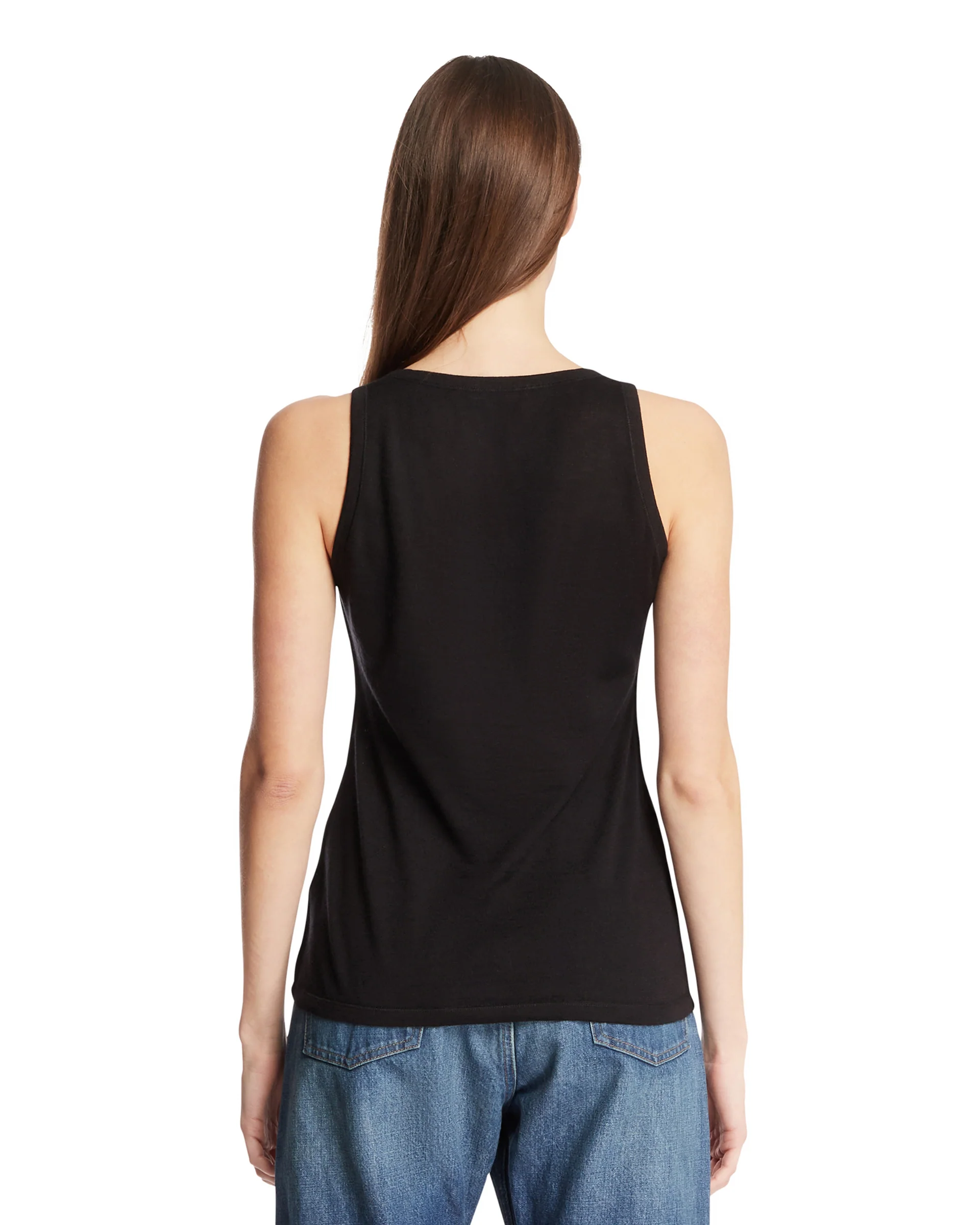 Top In Seta Lino E Cashmere Nero - Image 5