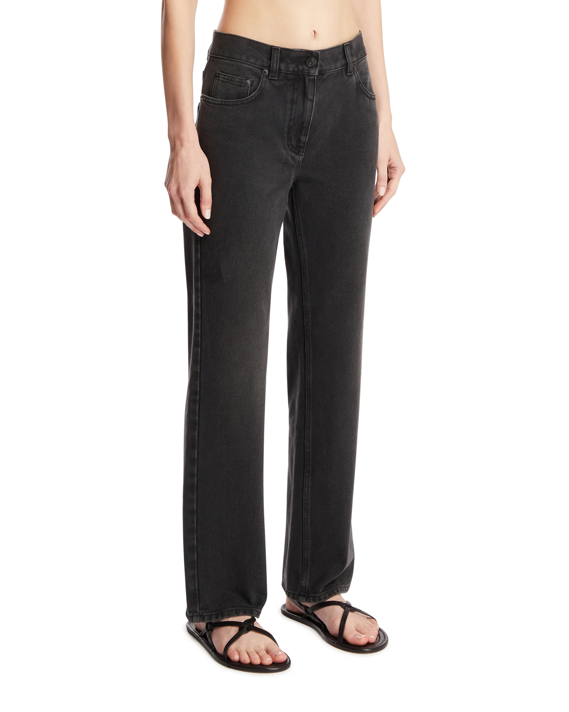 Jeans A Gamba Dritta Neri - Image 2