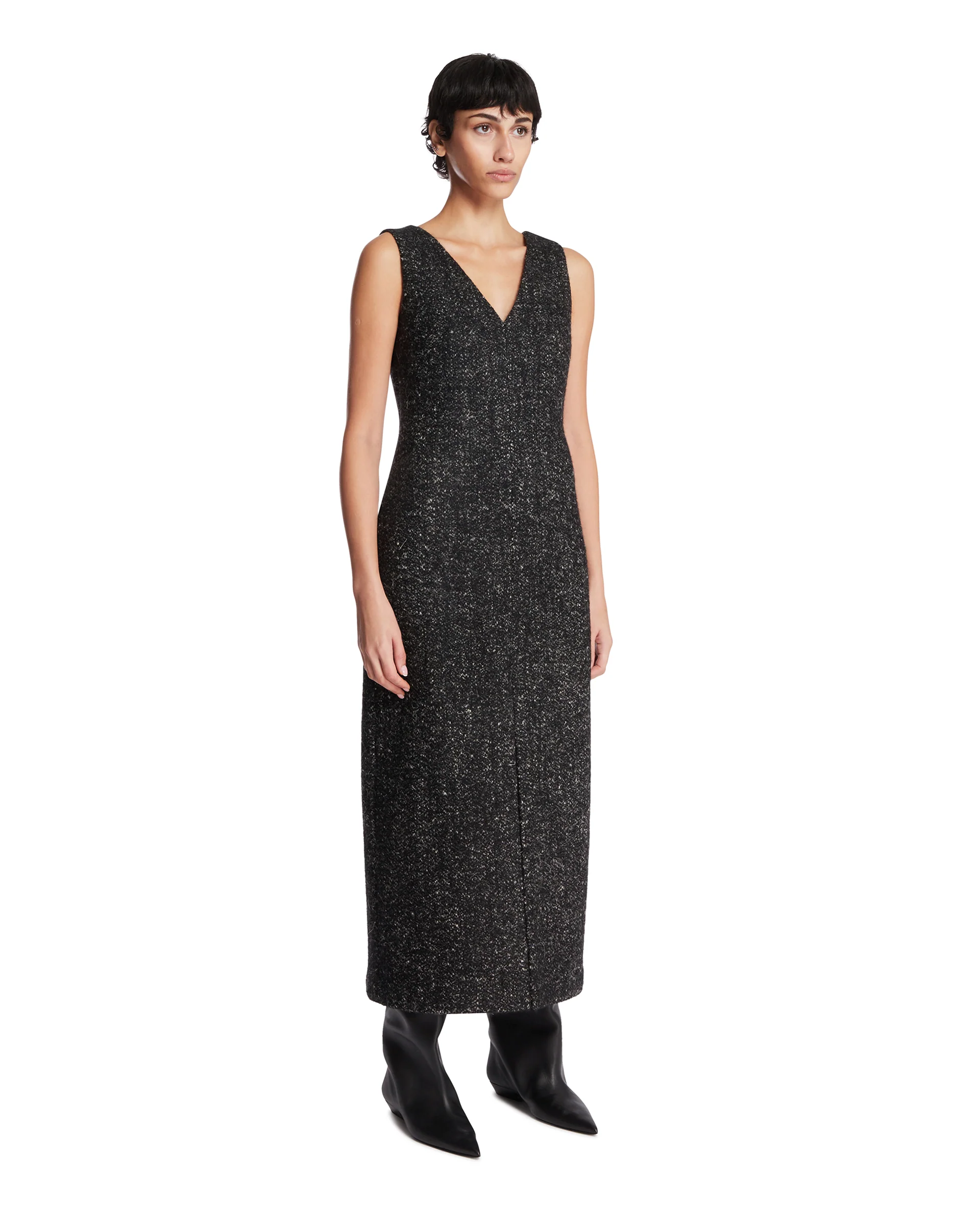 Abito Midi In Lana Nero - Image 2