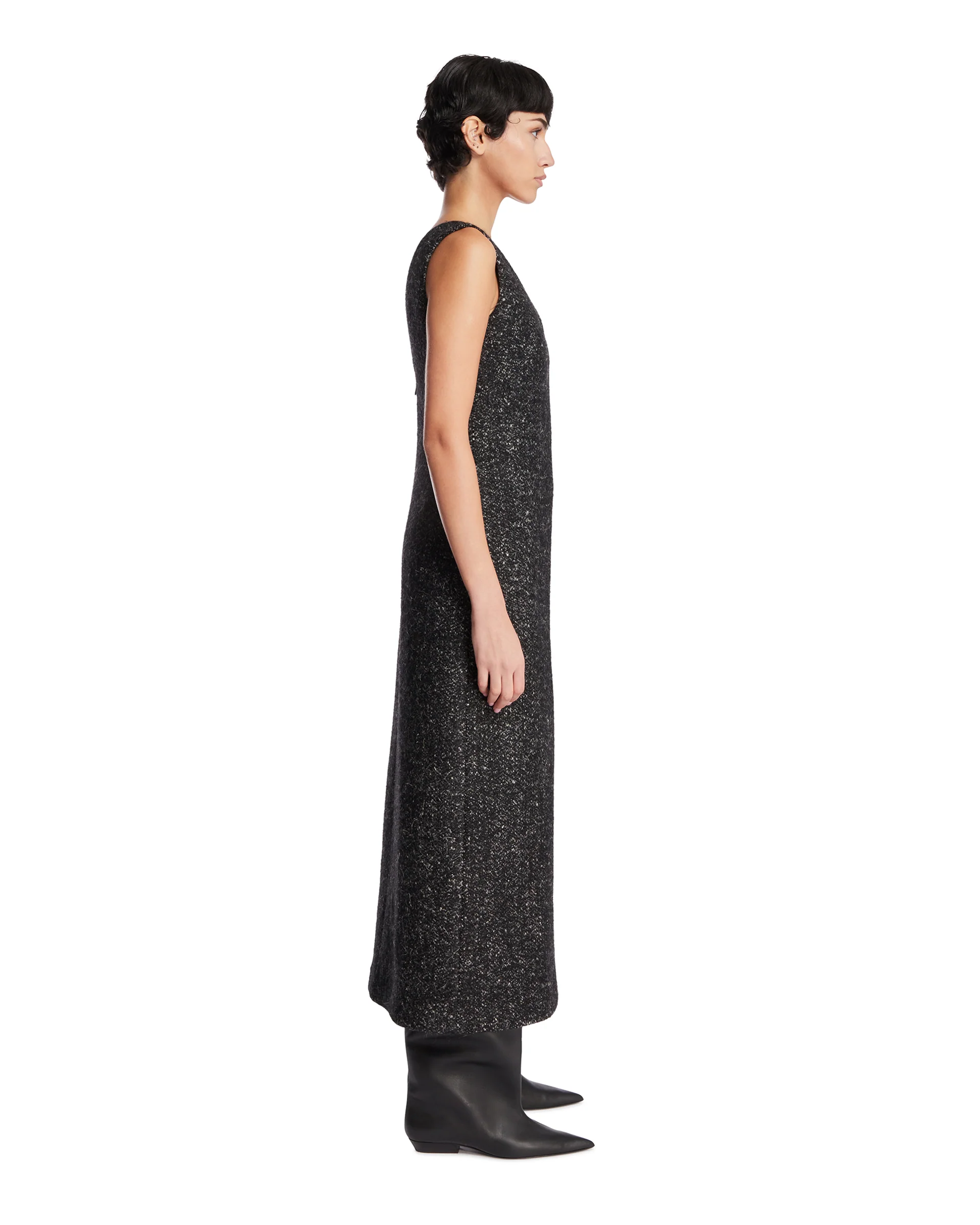 Abito Midi In Lana Nero - Image 4