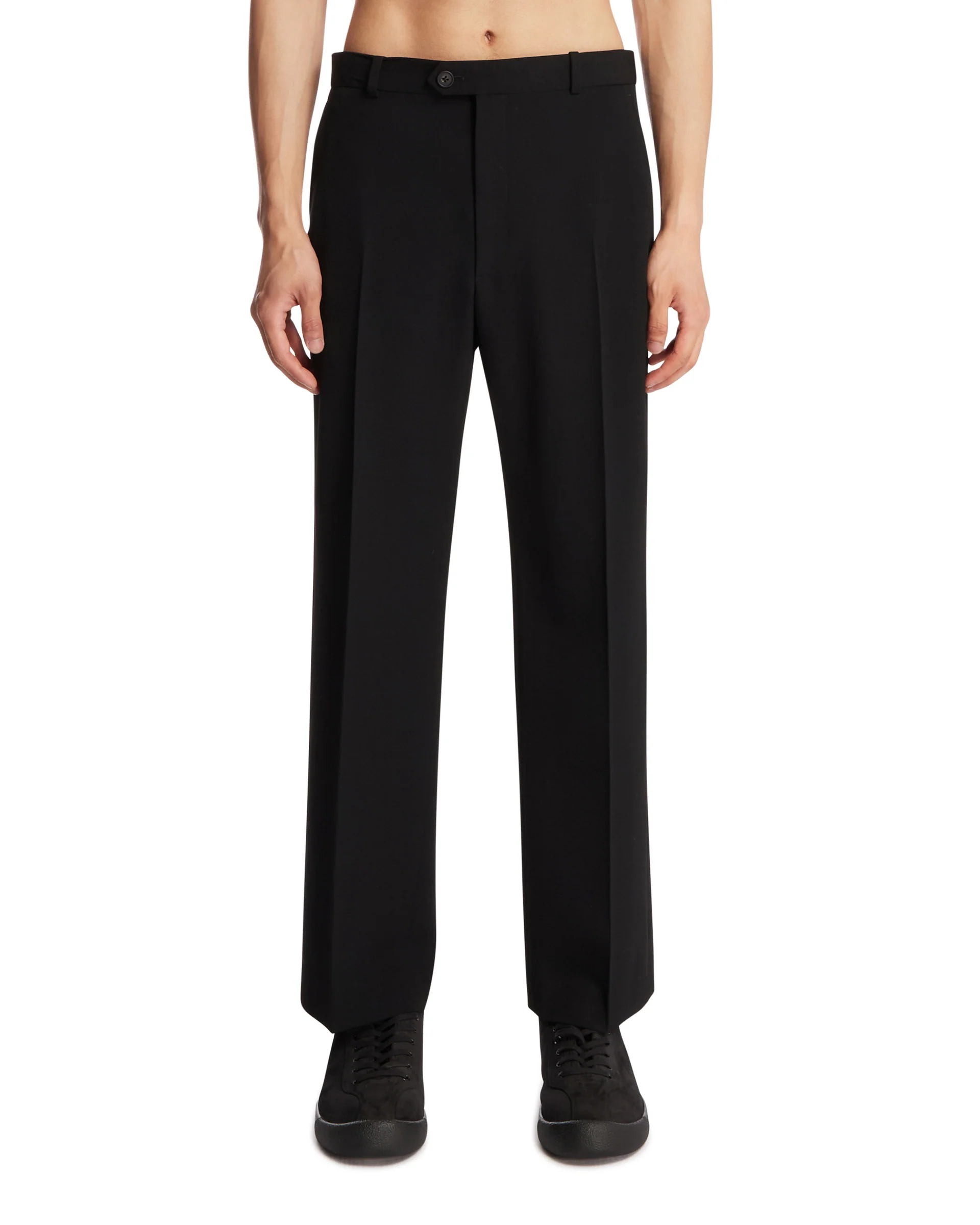 Pantaloni In Lana Neri