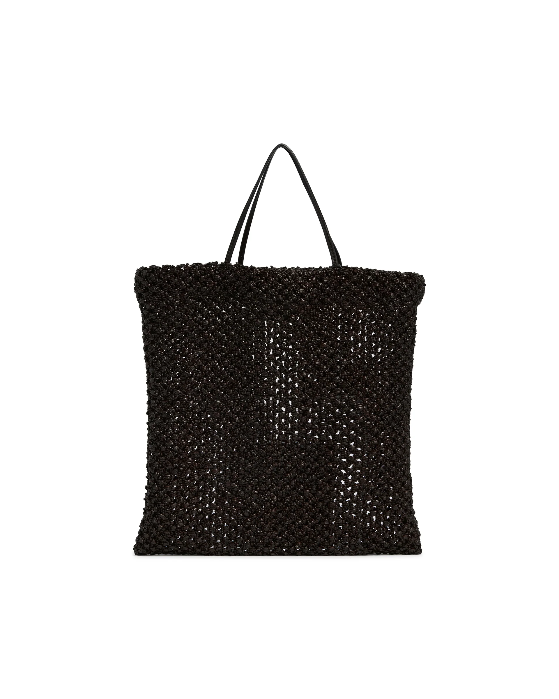 Borsa Intrecciata In Rafia Nera - Image 6
