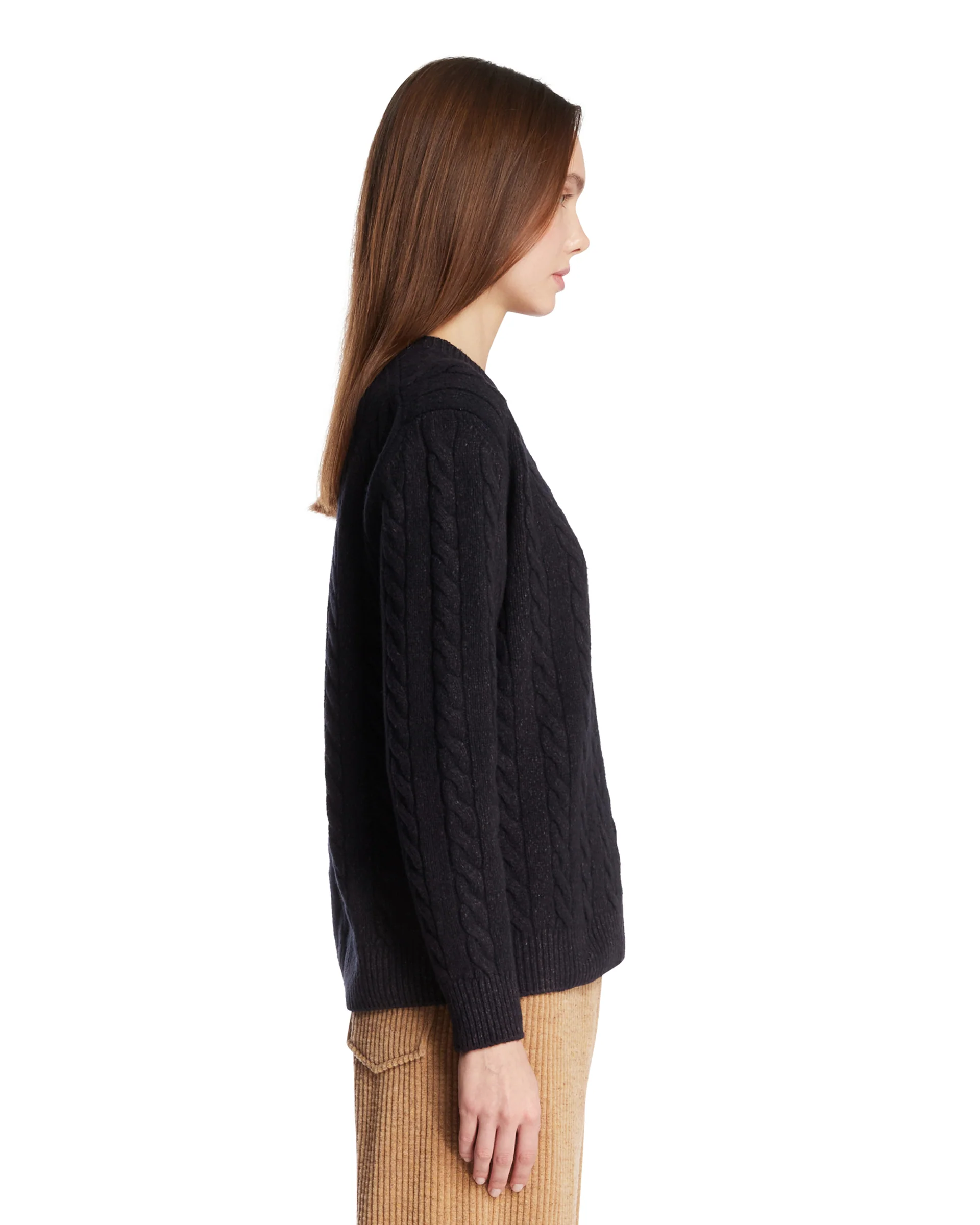 Maglione In Lana A Trecce Blu - Image 4