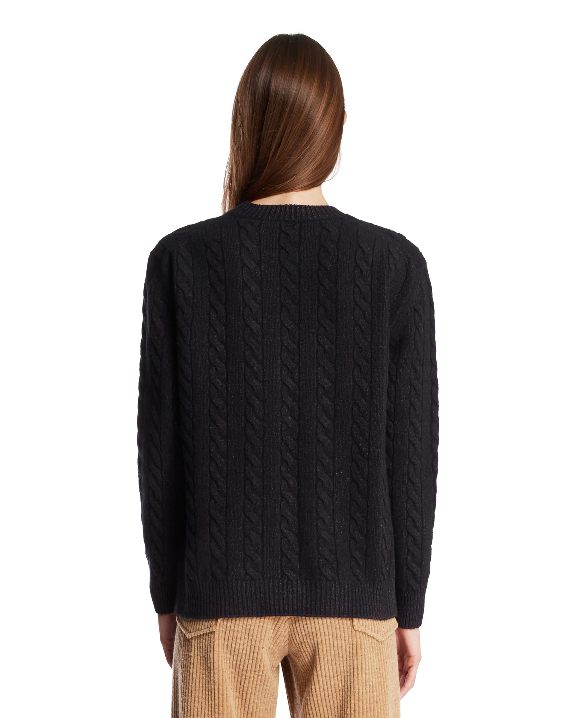 Maglione In Lana A Trecce Blu - Image 5