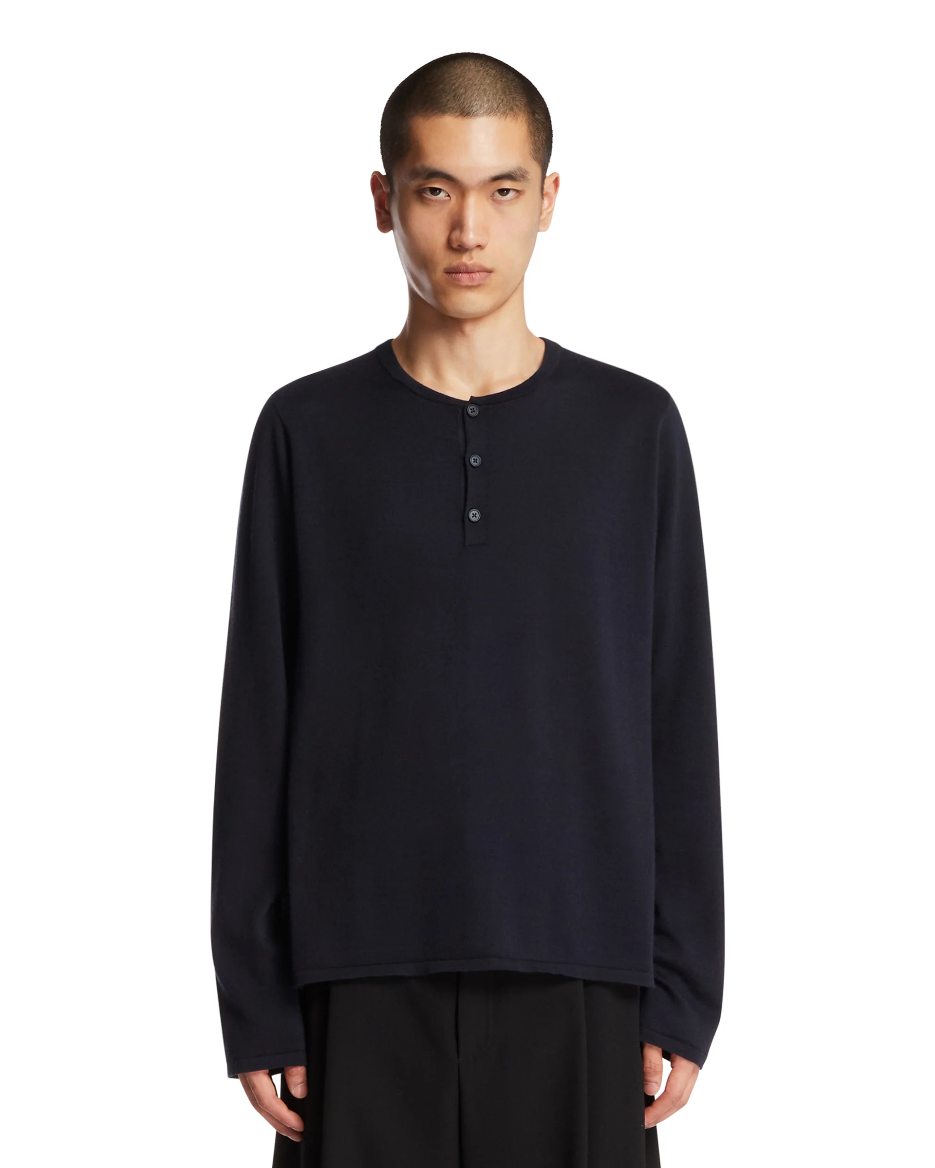 Top In Cashmere E Seta Blu