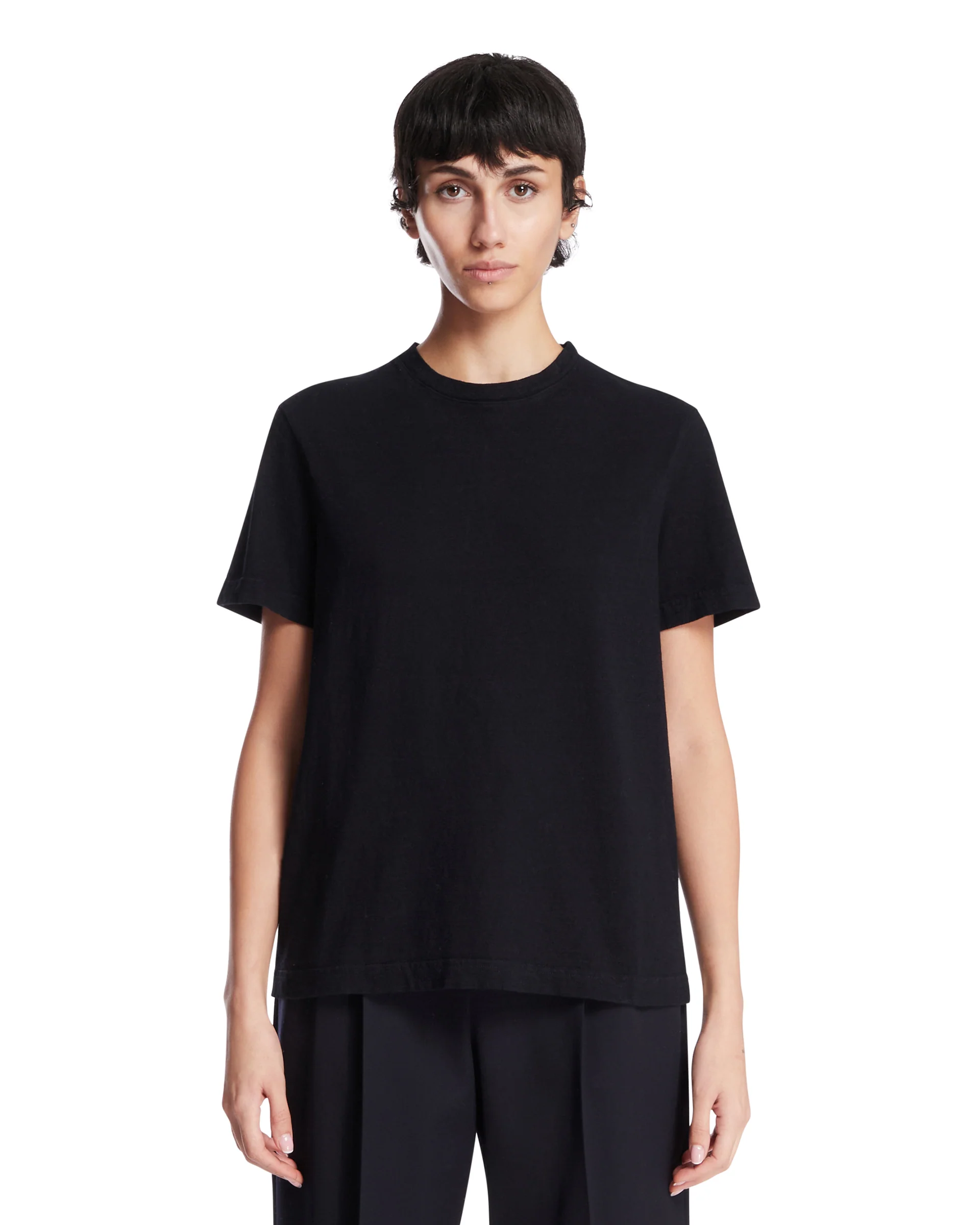T-Shirt Serata In Cotone Blu