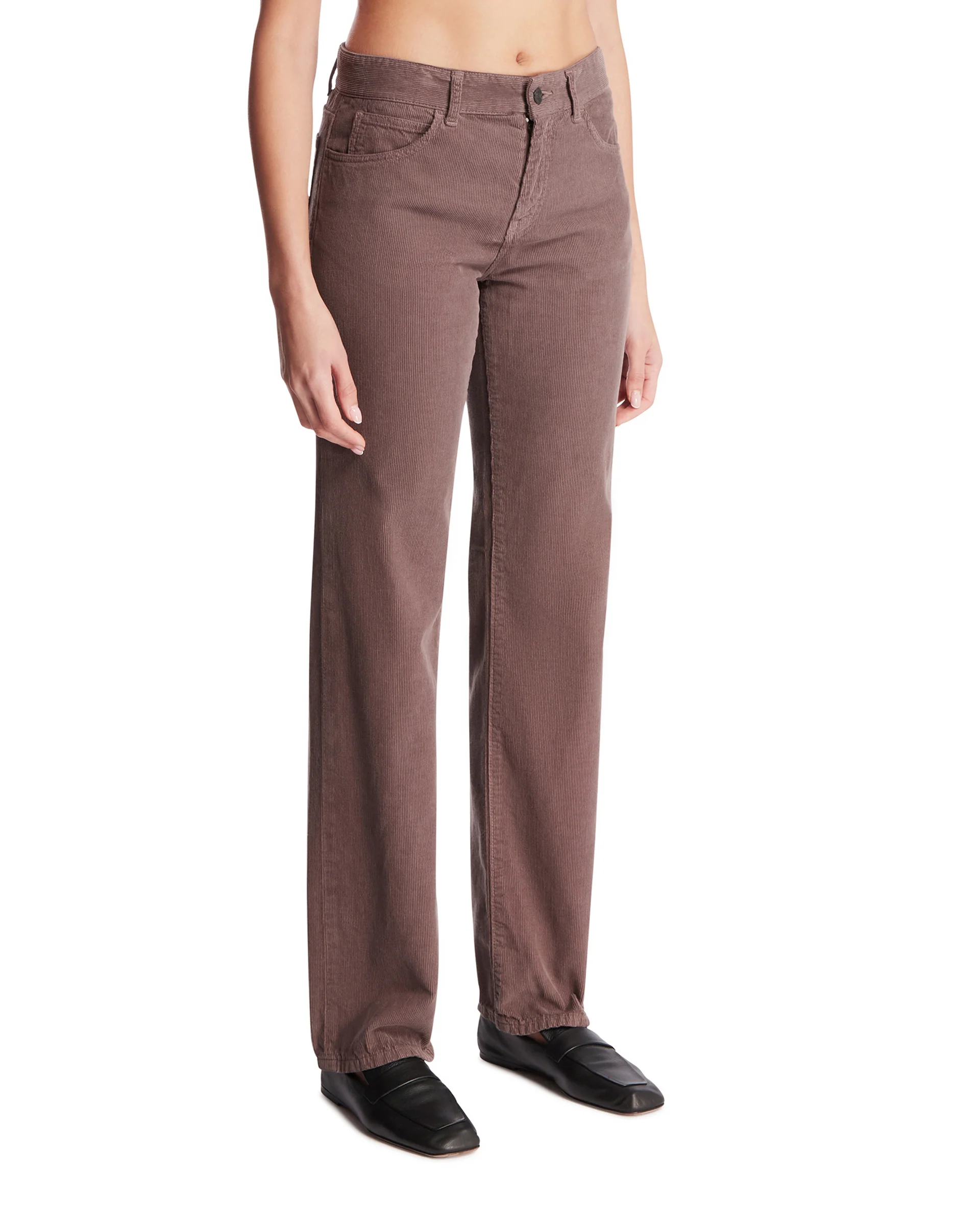 Pantaloni Carlyl in Cotone Marroni - Image 2