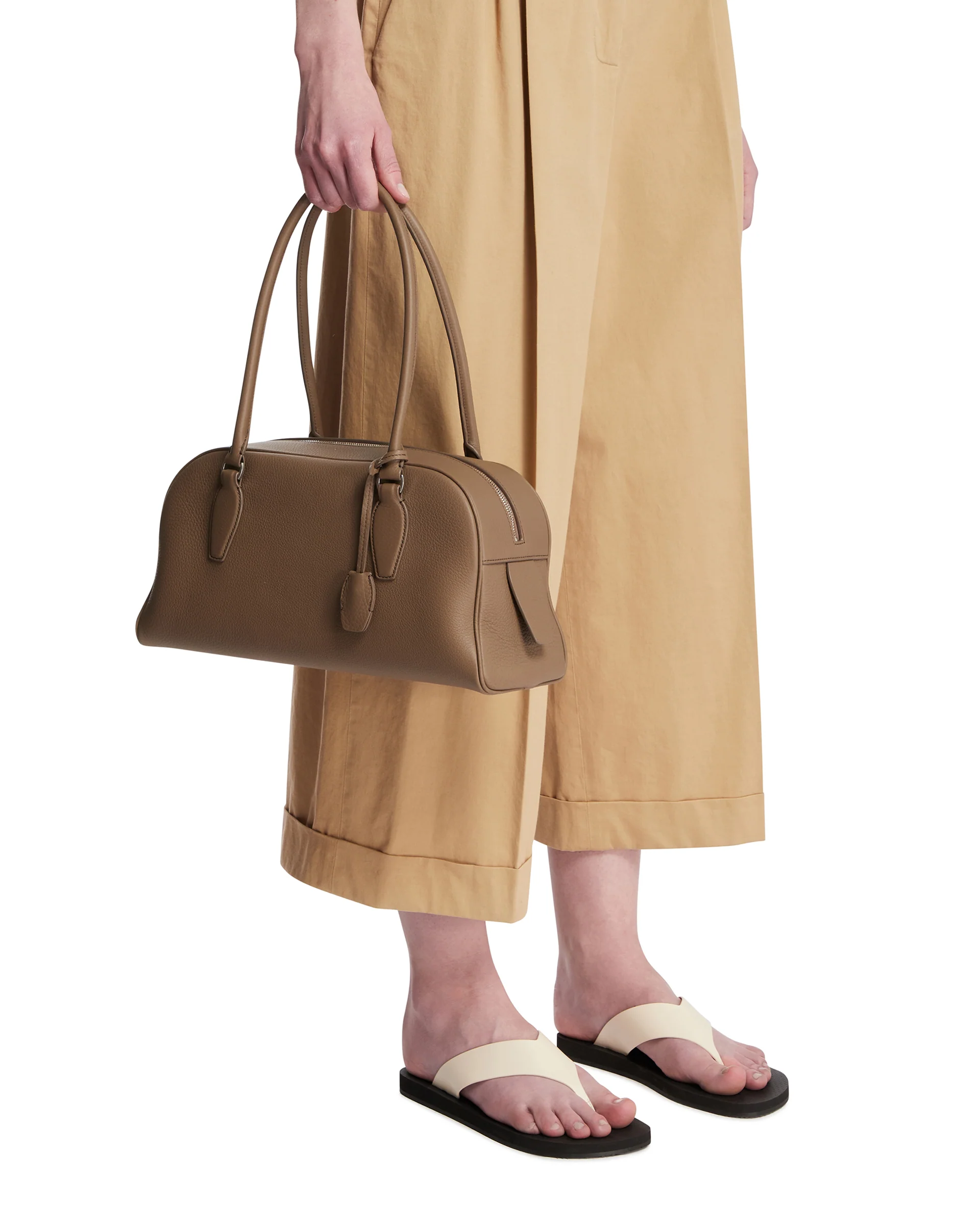 Borsa E/W India In Pelle Marrone - Image 3