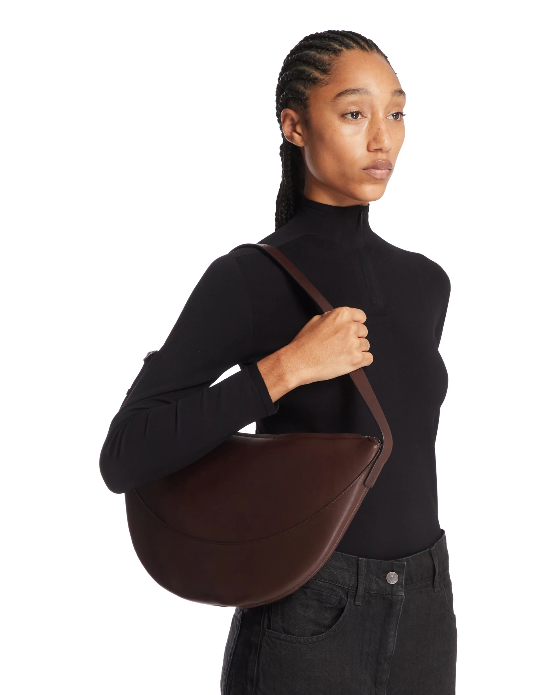 Borsa in Pelle Jouve Marrone - Image 3