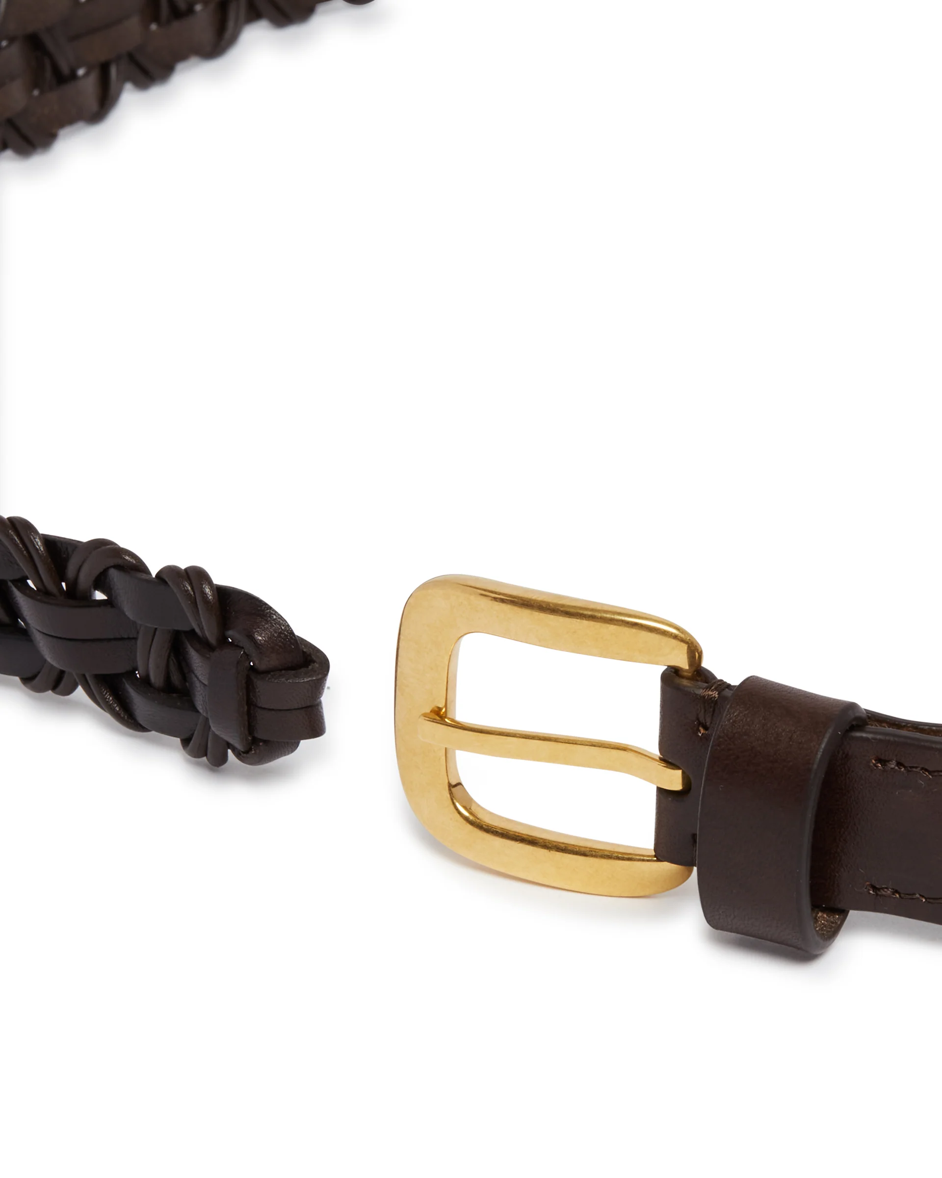 Cintura a Cordoncino in Pelle Marrone - Image 3