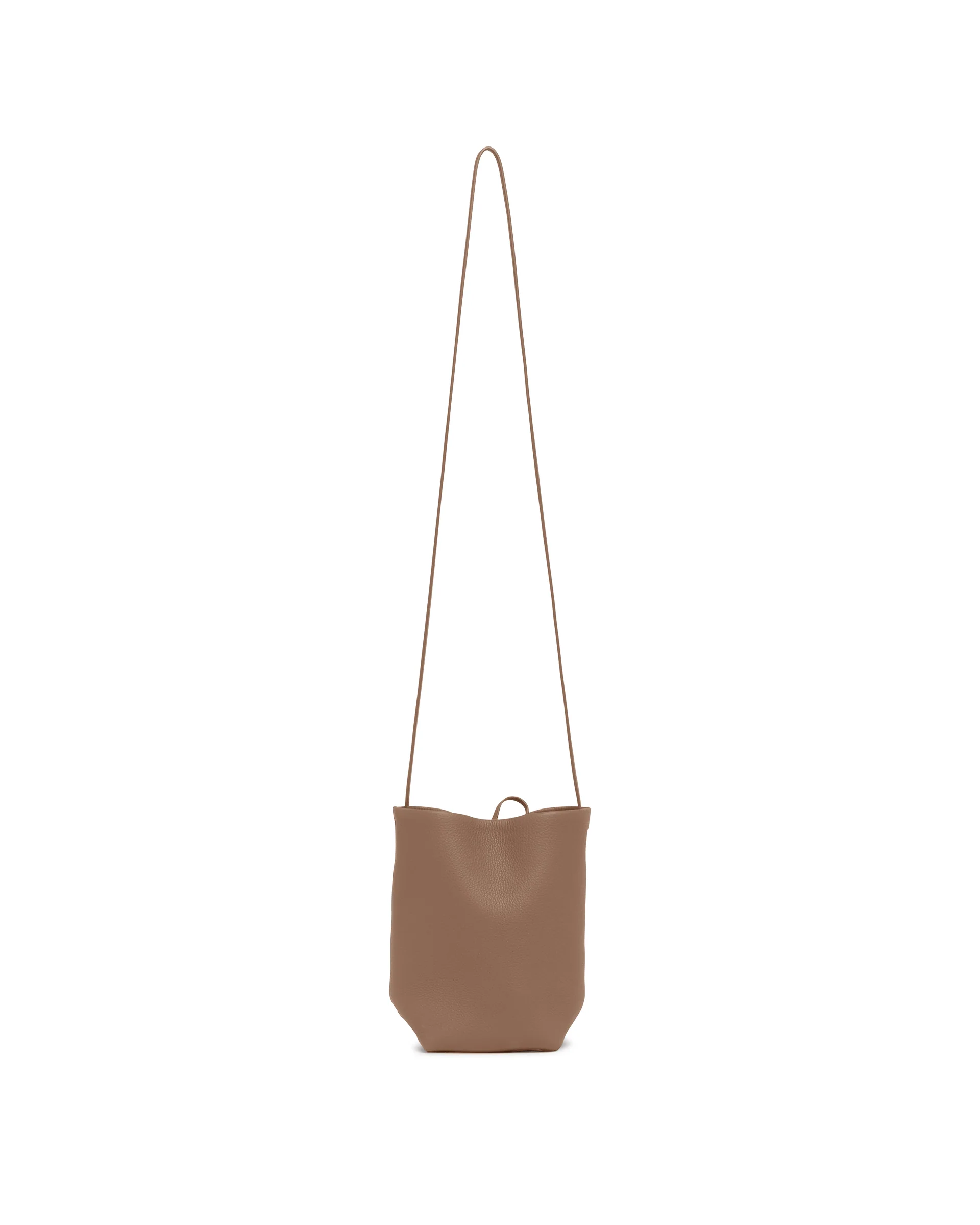 Borsa A Tracolla In Pelle Marrone