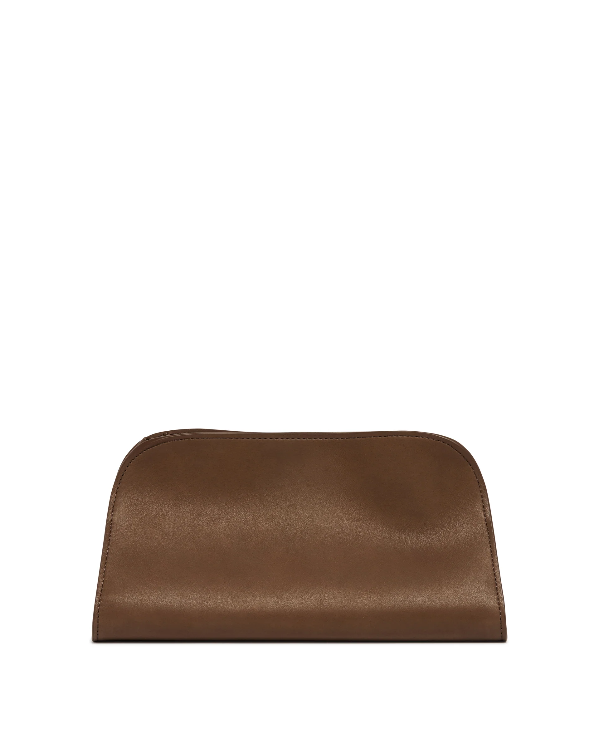 Clutch Peggy in Pelle Marrone