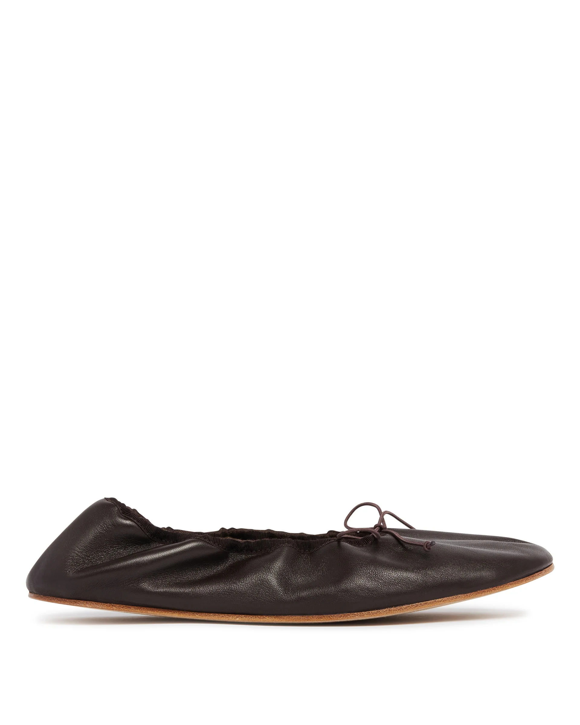 Ballerine Stondate in Pelle Marroni
