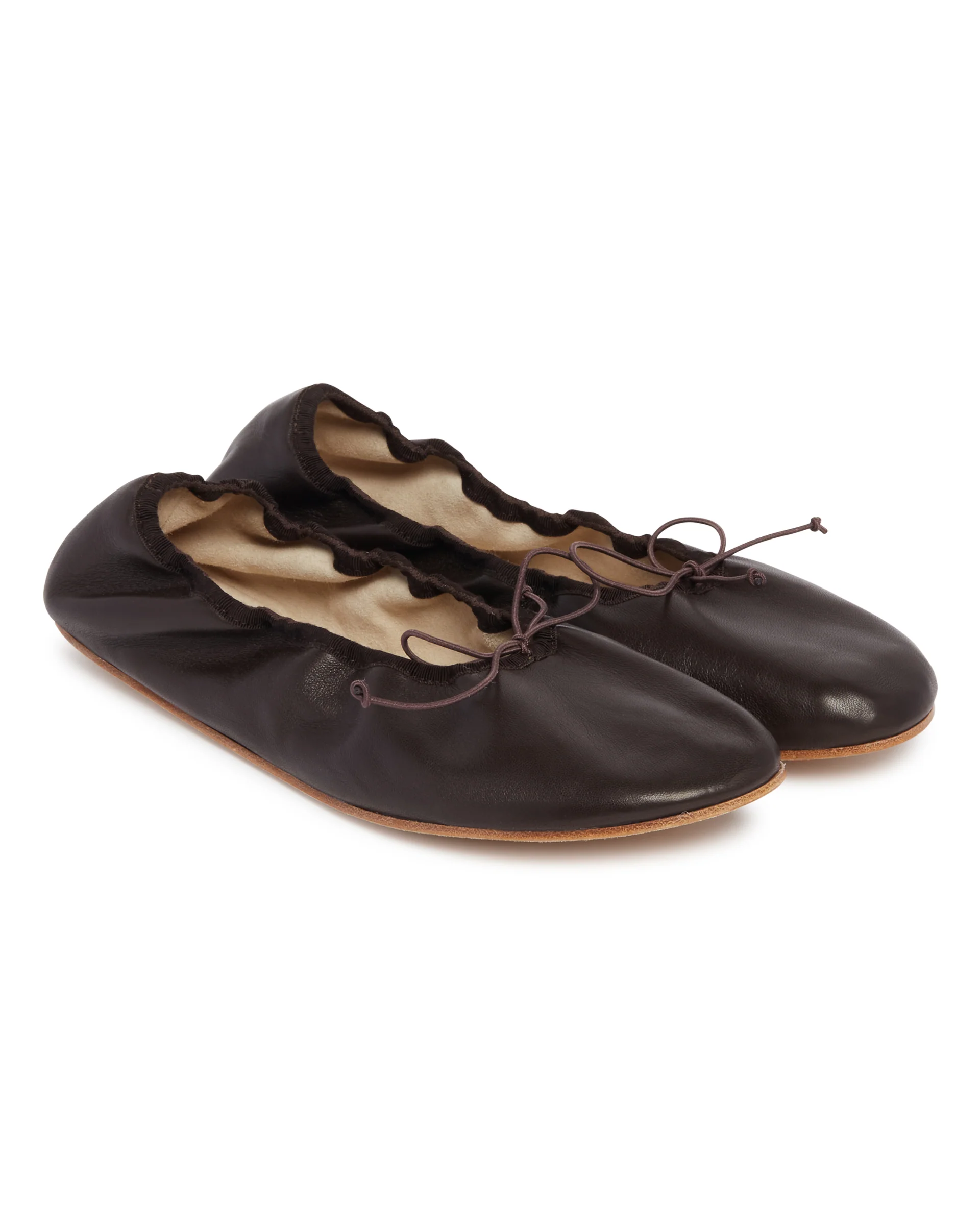 Ballerine Stondate in Pelle Marroni - Image 3