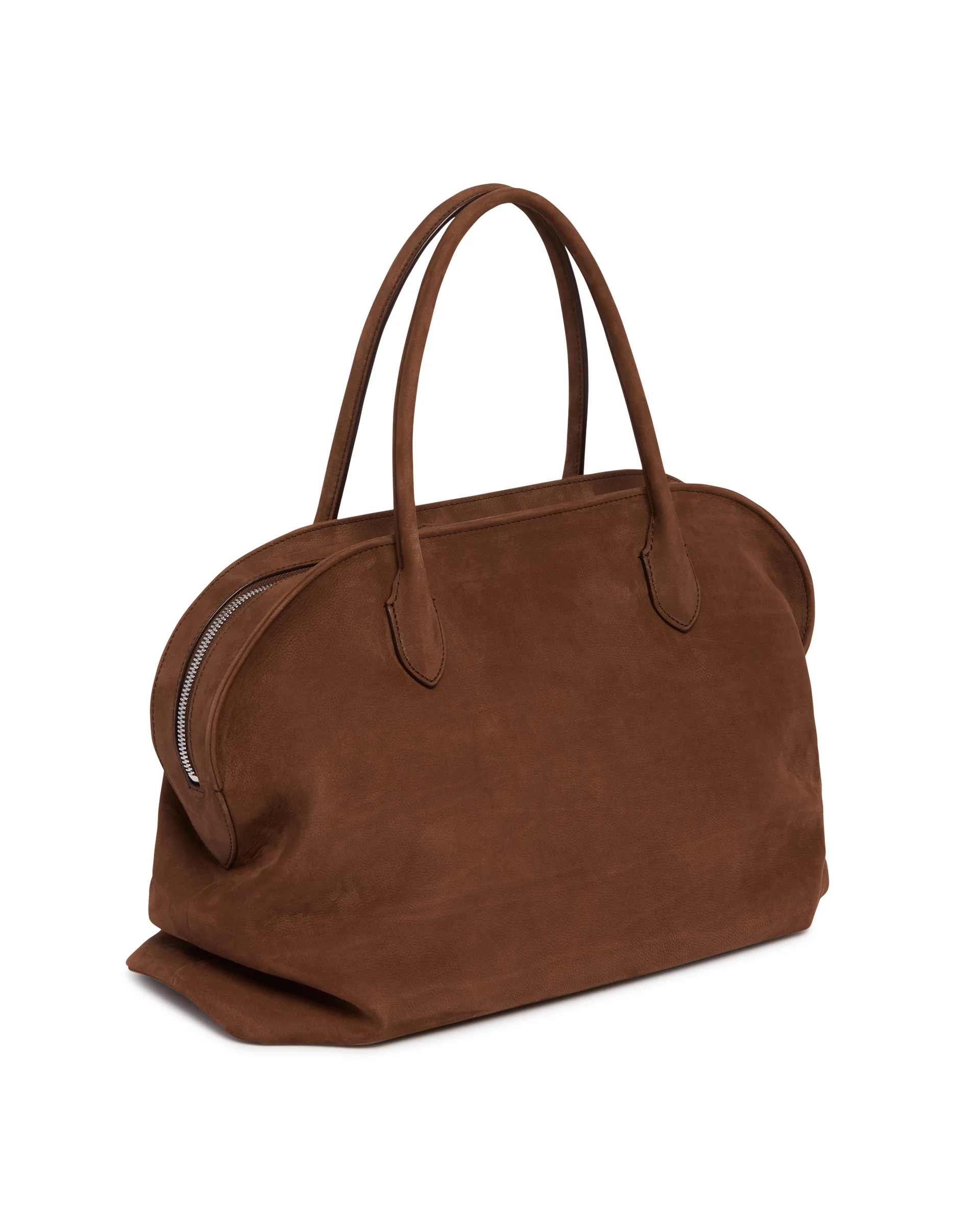 Borsa Agnes 12 In Suede Marrone - Image 3