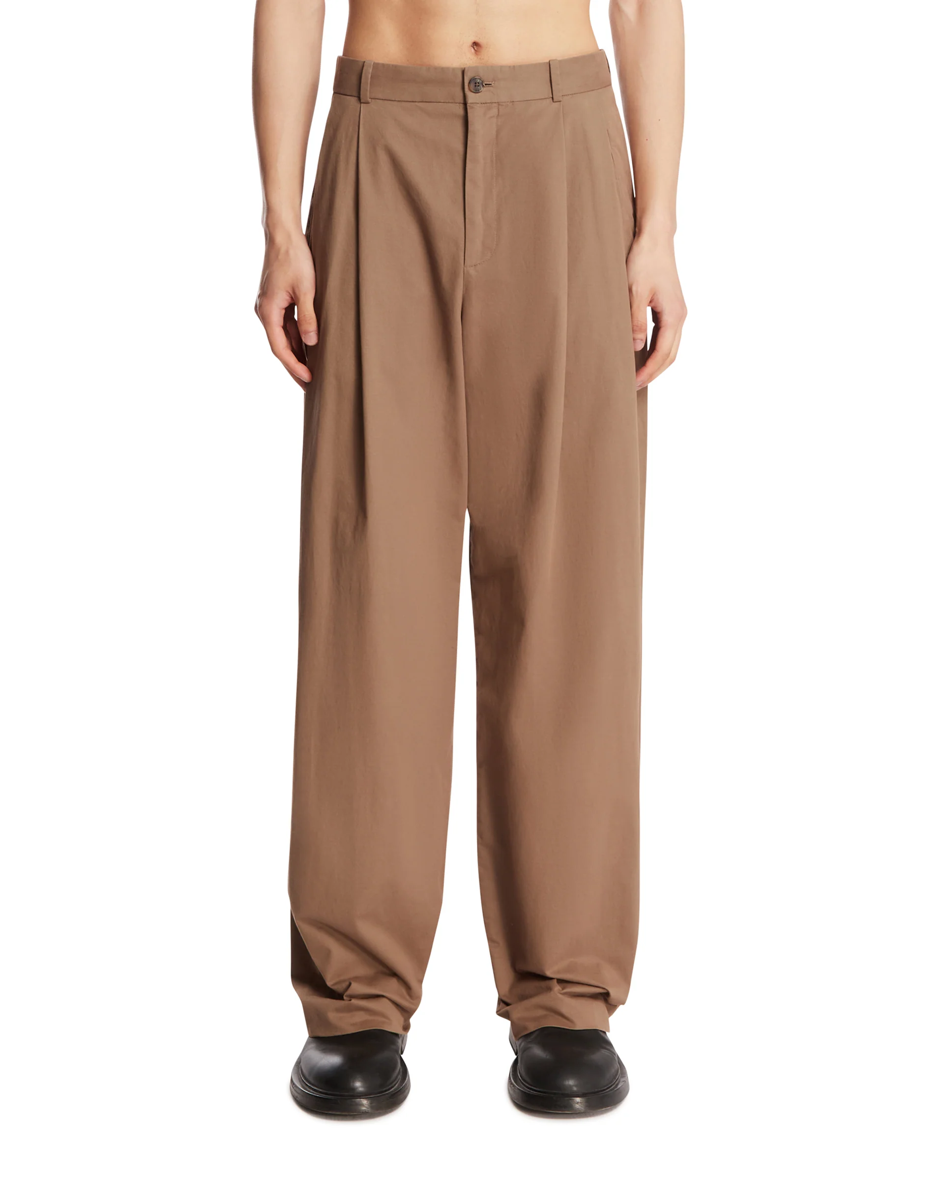 Pantaloni Tibor In Cotone Marroni
