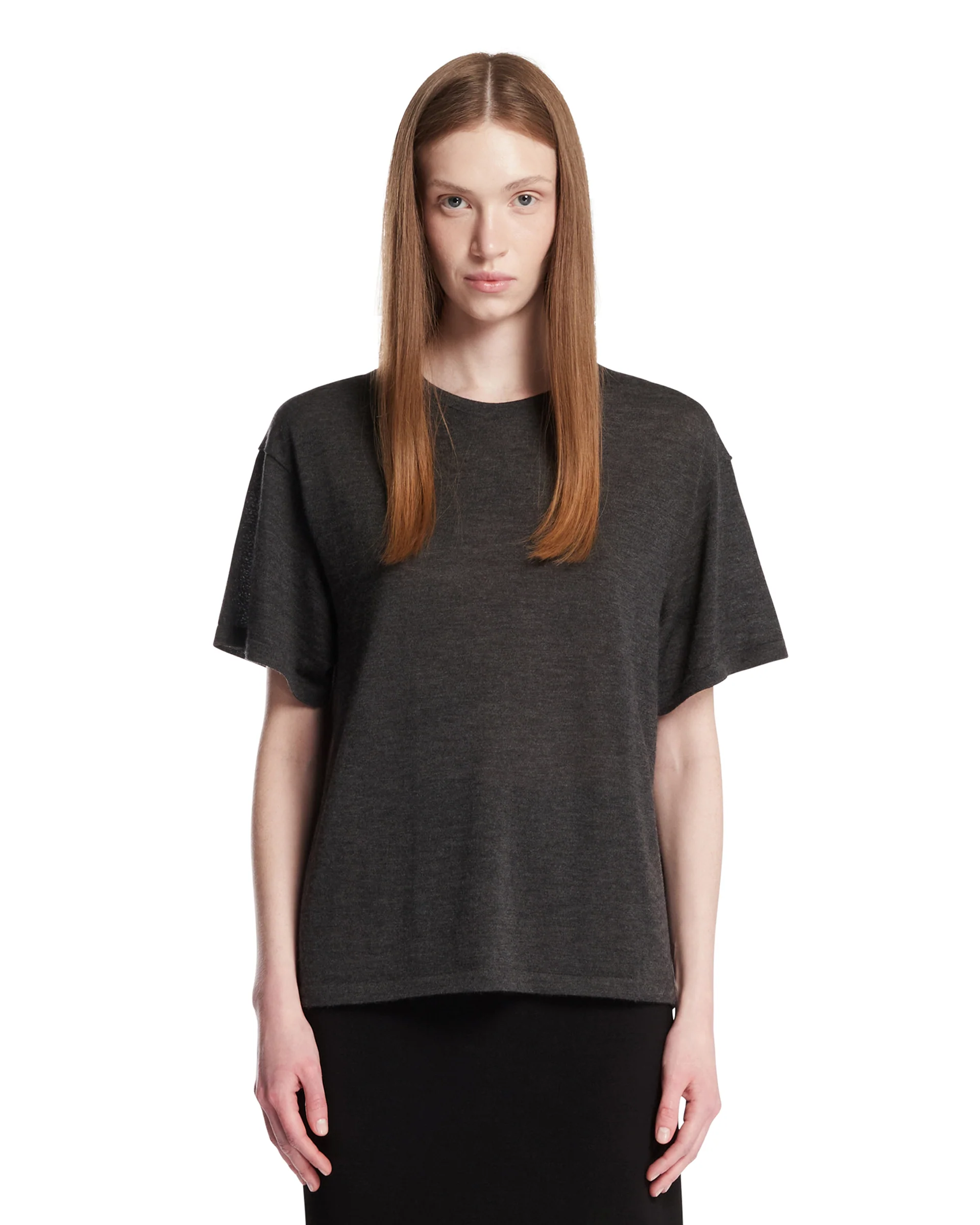 T-Shirt In Cashmere Grigia