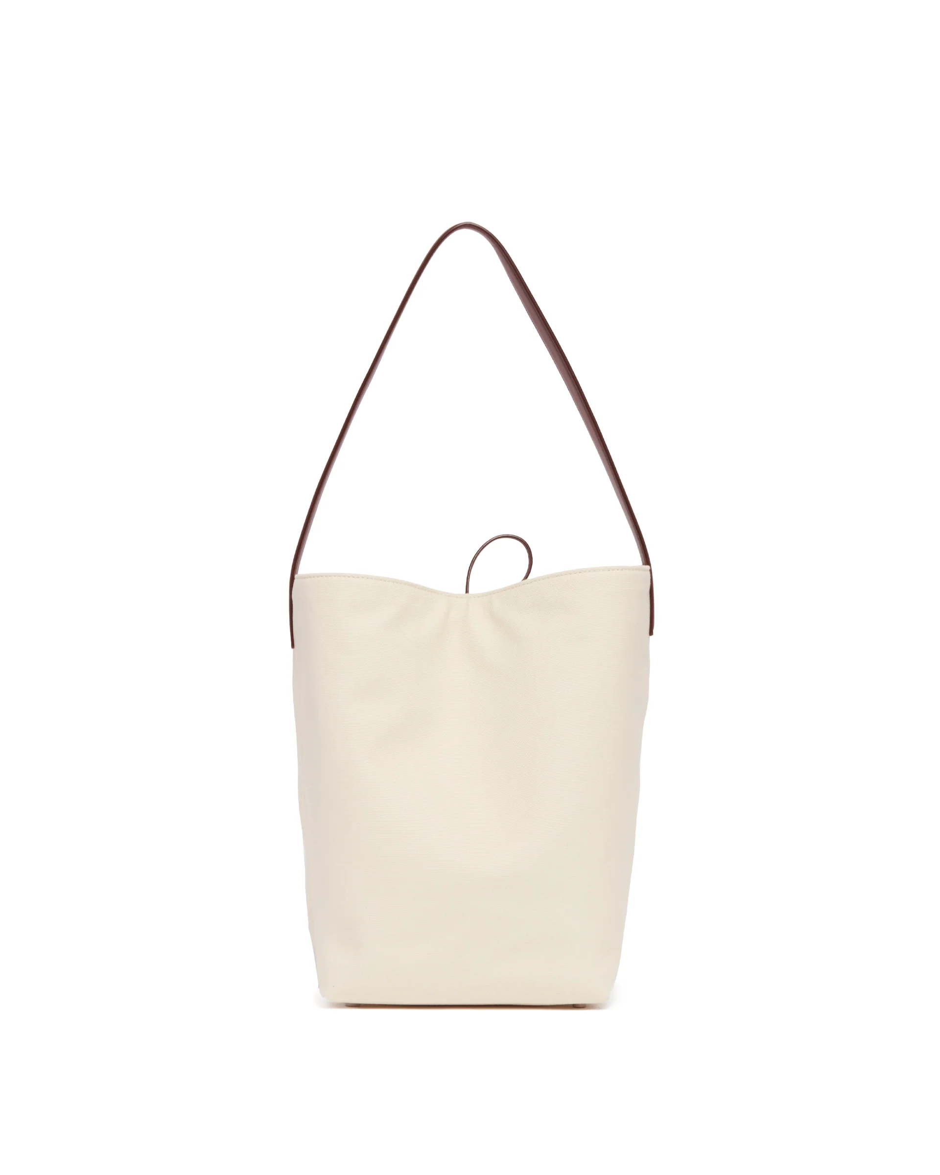 Borsa Media N/S Park Tote Bianca e Burgundy