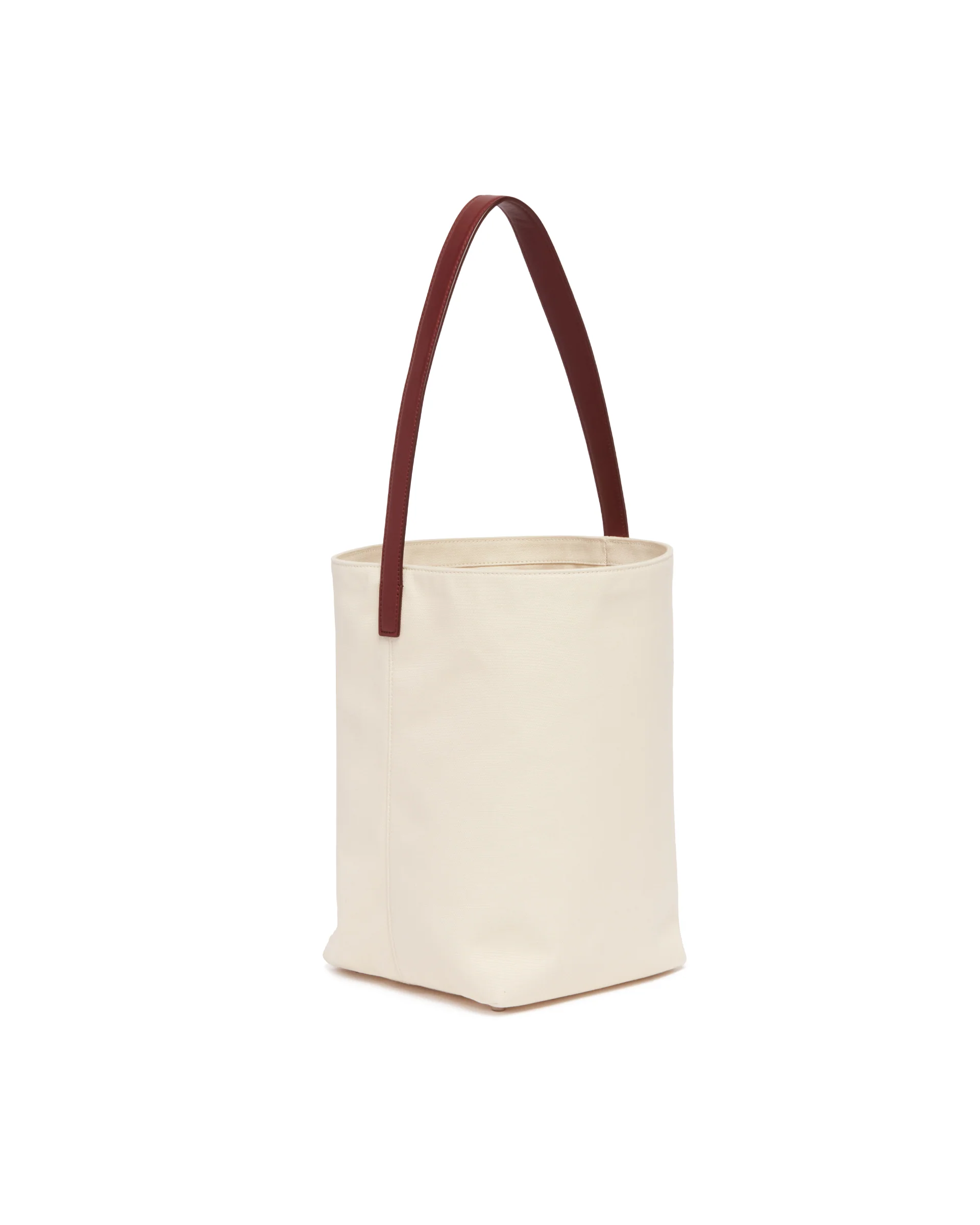 Borsa Media N/S Park Tote Bianca e Burgundy - Image 5