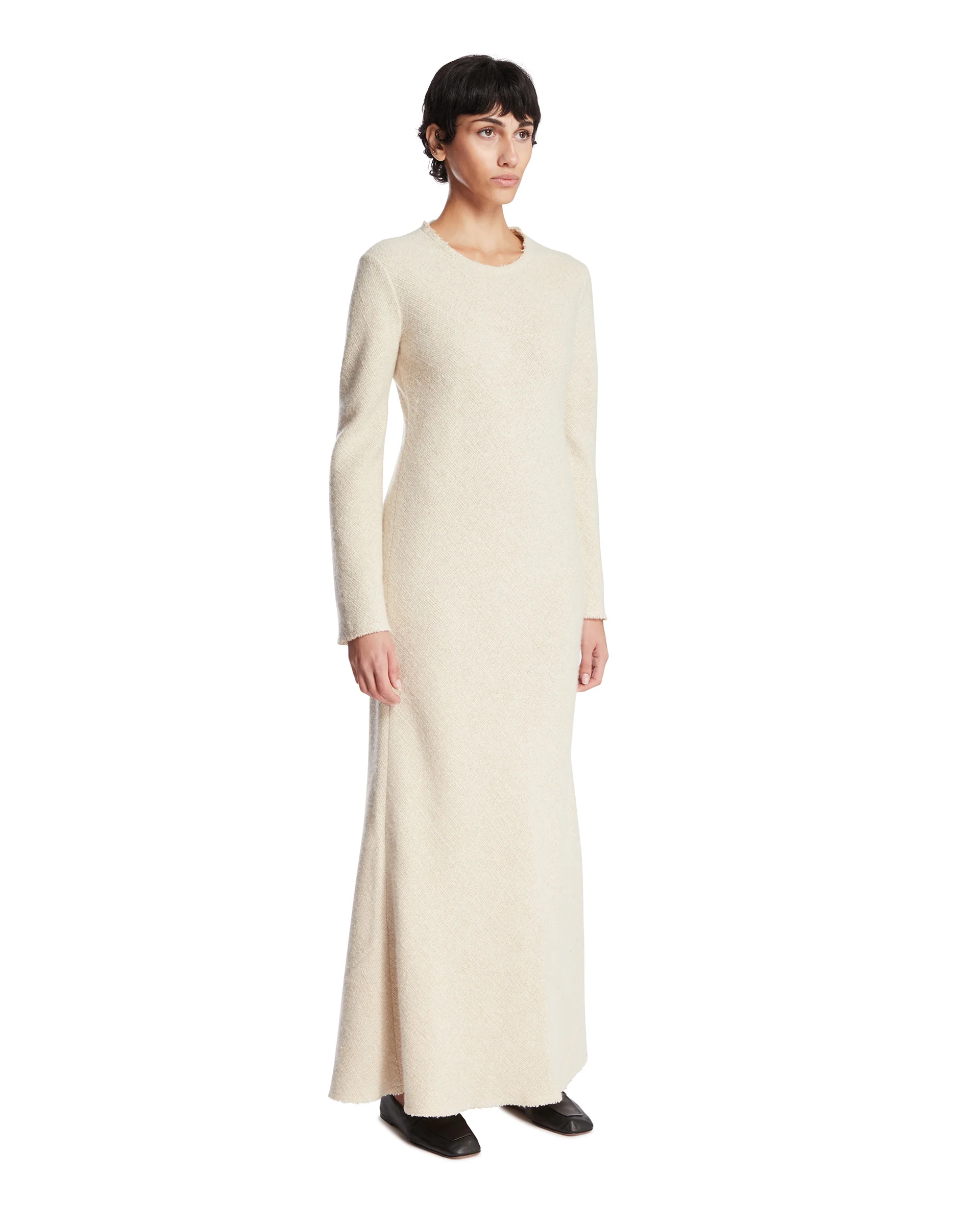 Abito In Cashmere E Seta Bianco - Image 2