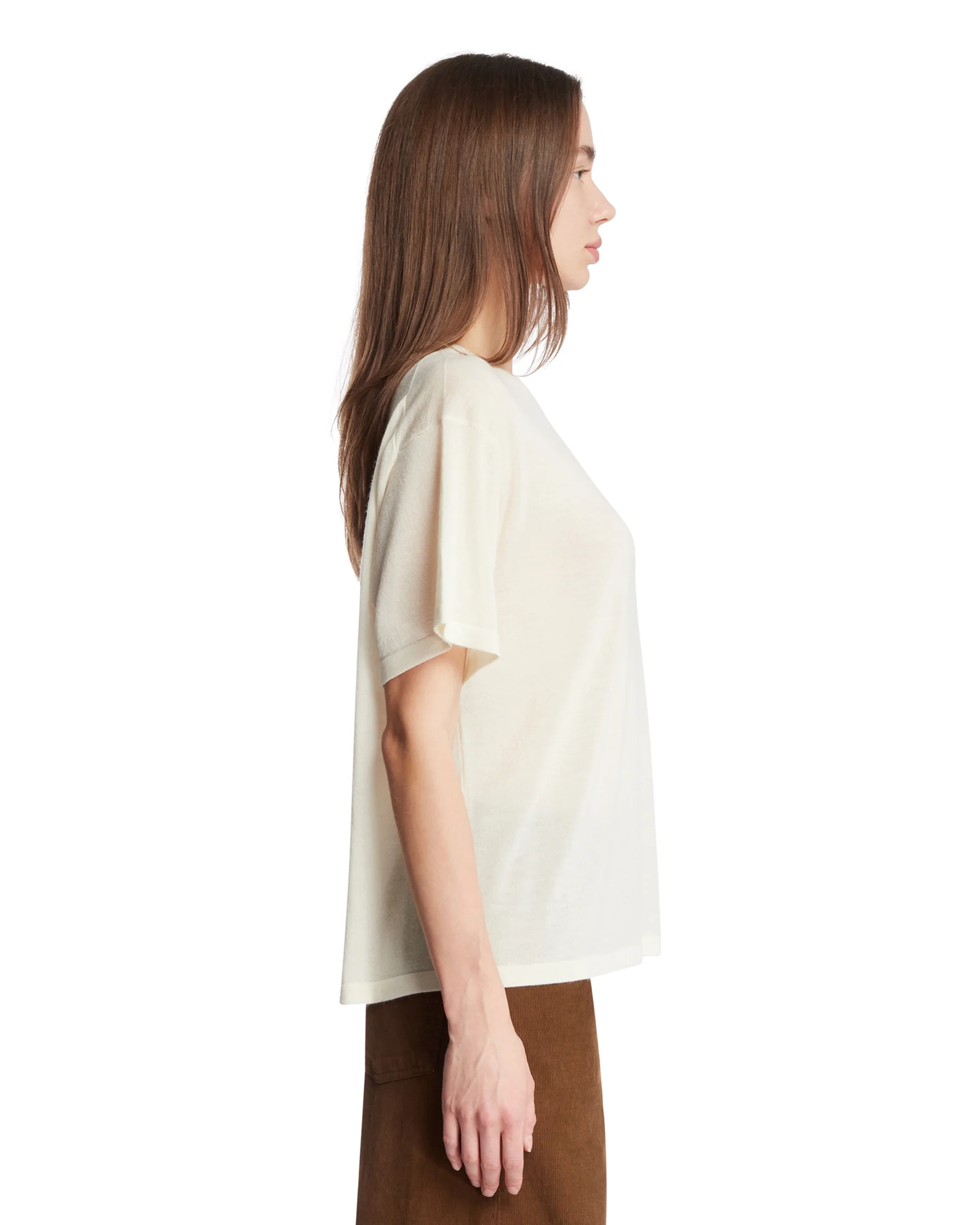 T-Shirt In Cashmere Bianca - Image 4