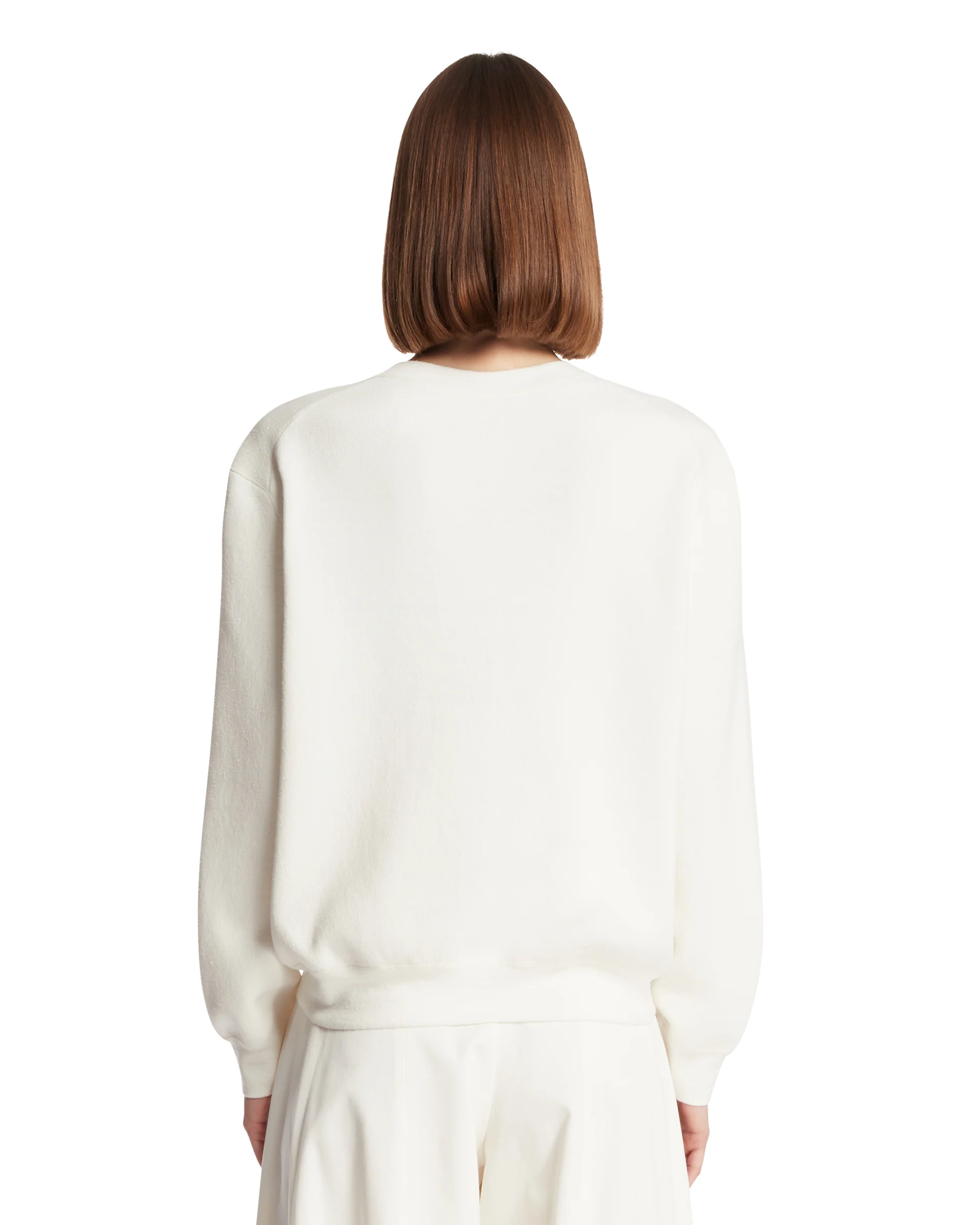 Maglione In Cotone E Seta Bianco - Image 5