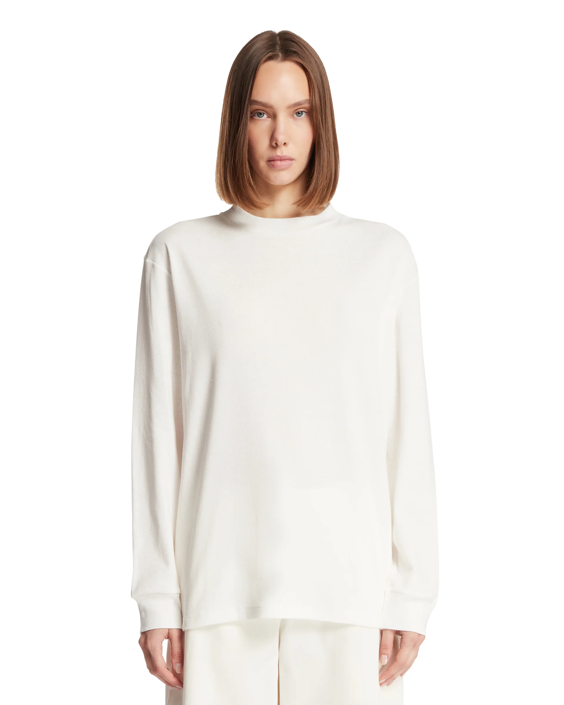 Maglione A Girocollo Bianco