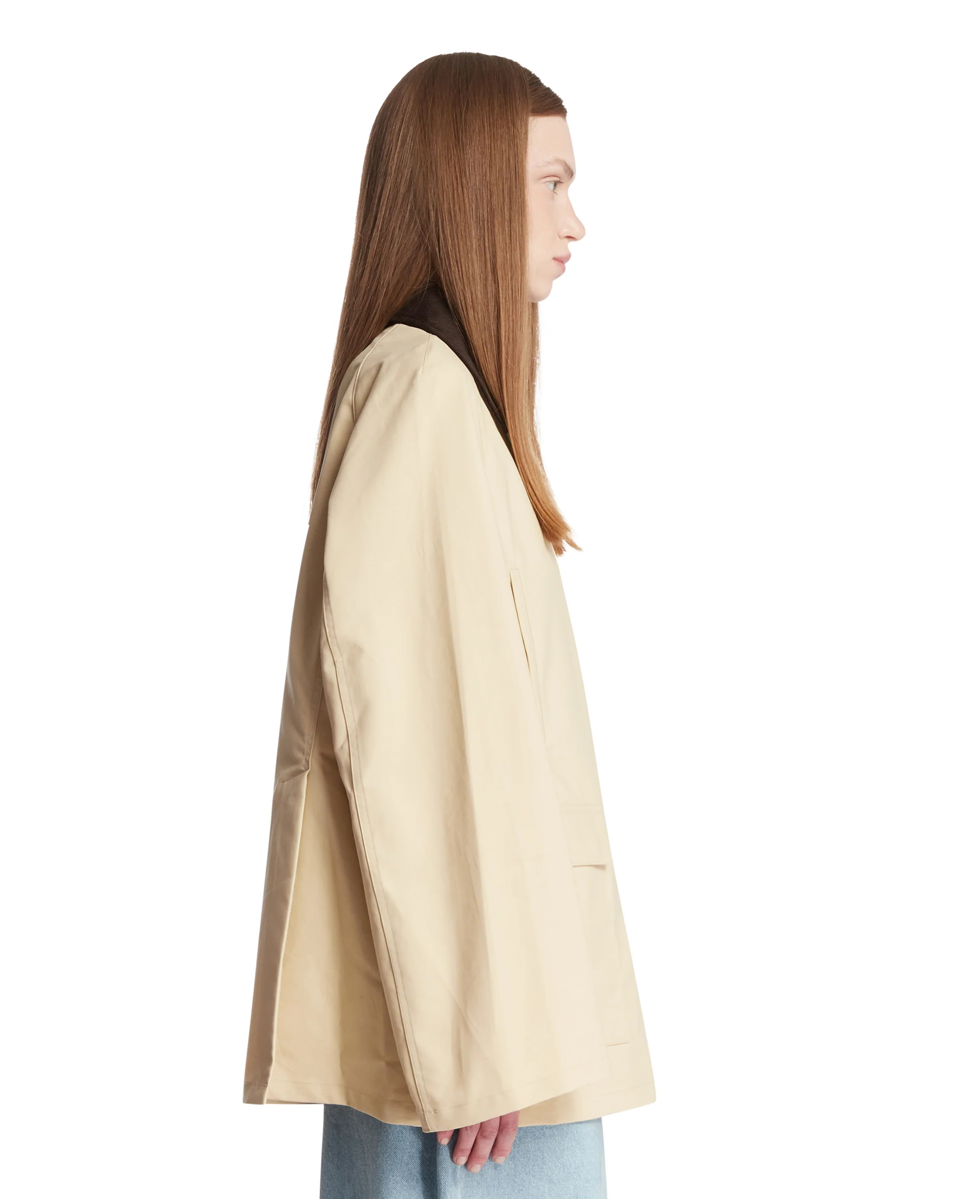 Giacca Country In Cotone Beige - Image 4