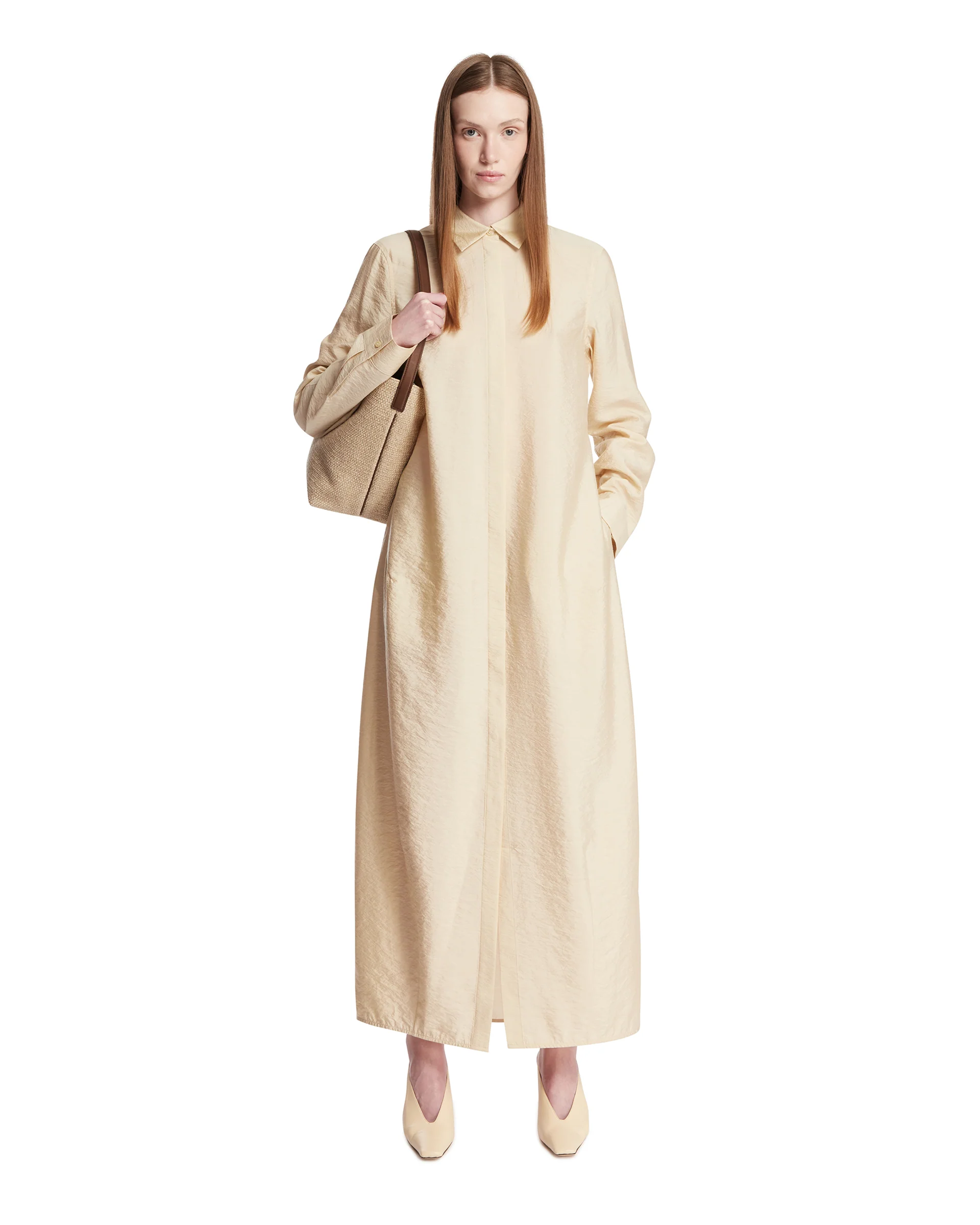 Abito Parachute In Seta Beige - Image 3