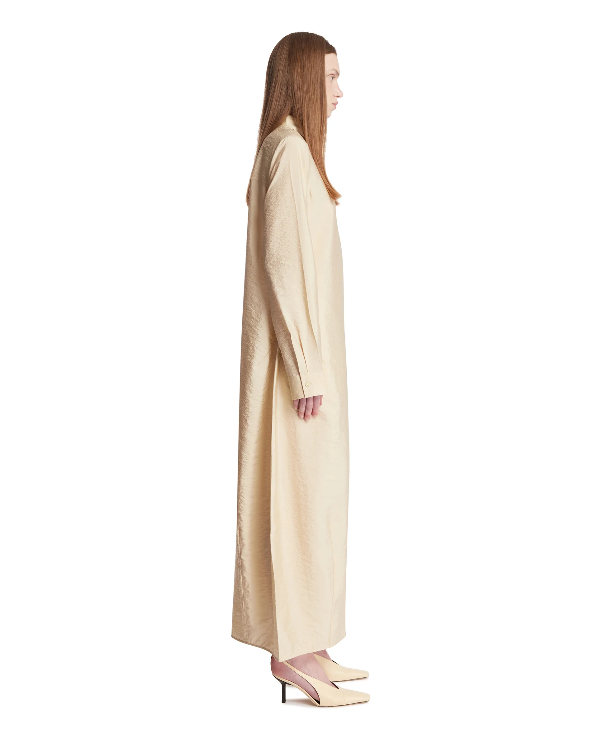Abito Parachute In Seta Beige - Image 4