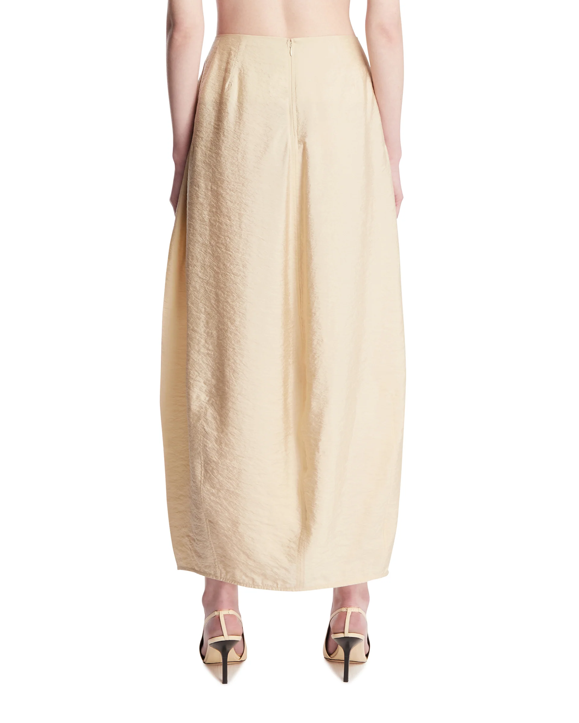 Gonna Parachute In Seta Beige - Image 5