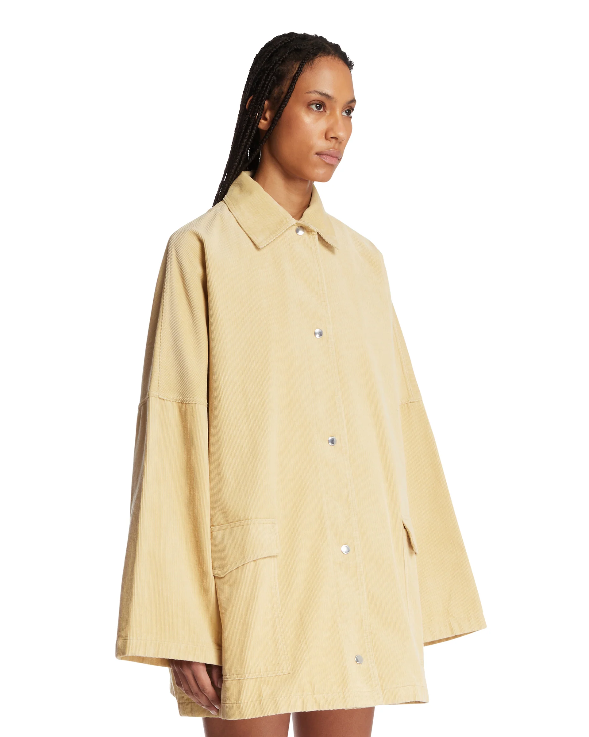 Giacca A Costine In Cotone Beige - Image 2