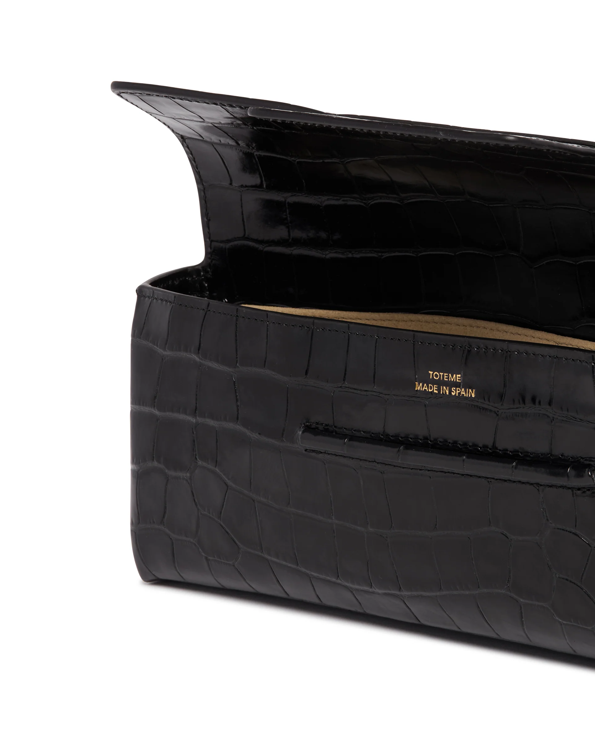 Clutch In Pelle Stampa Cocco Nera - Image 4