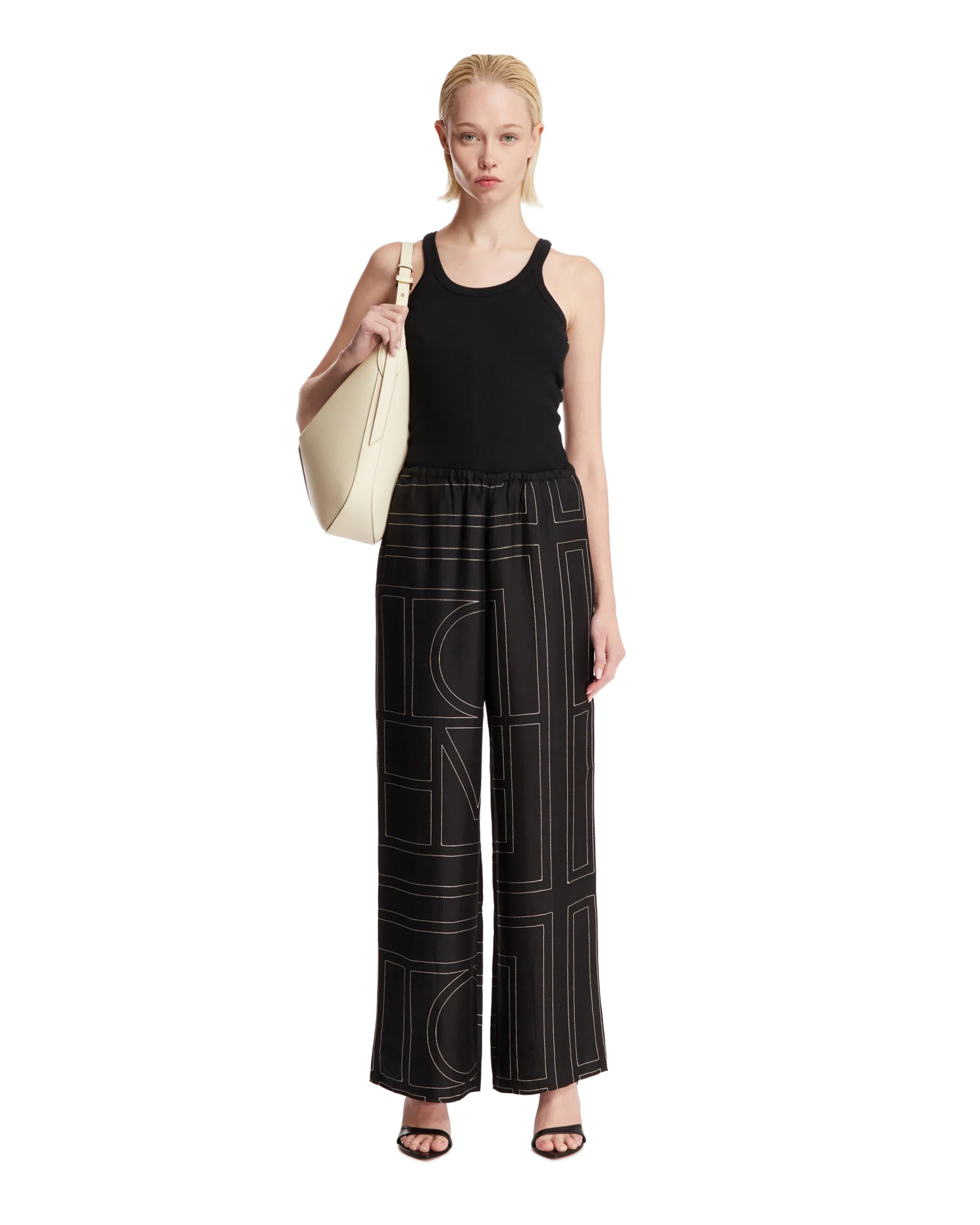 Pantaloni Monogramma Neri - Image 3