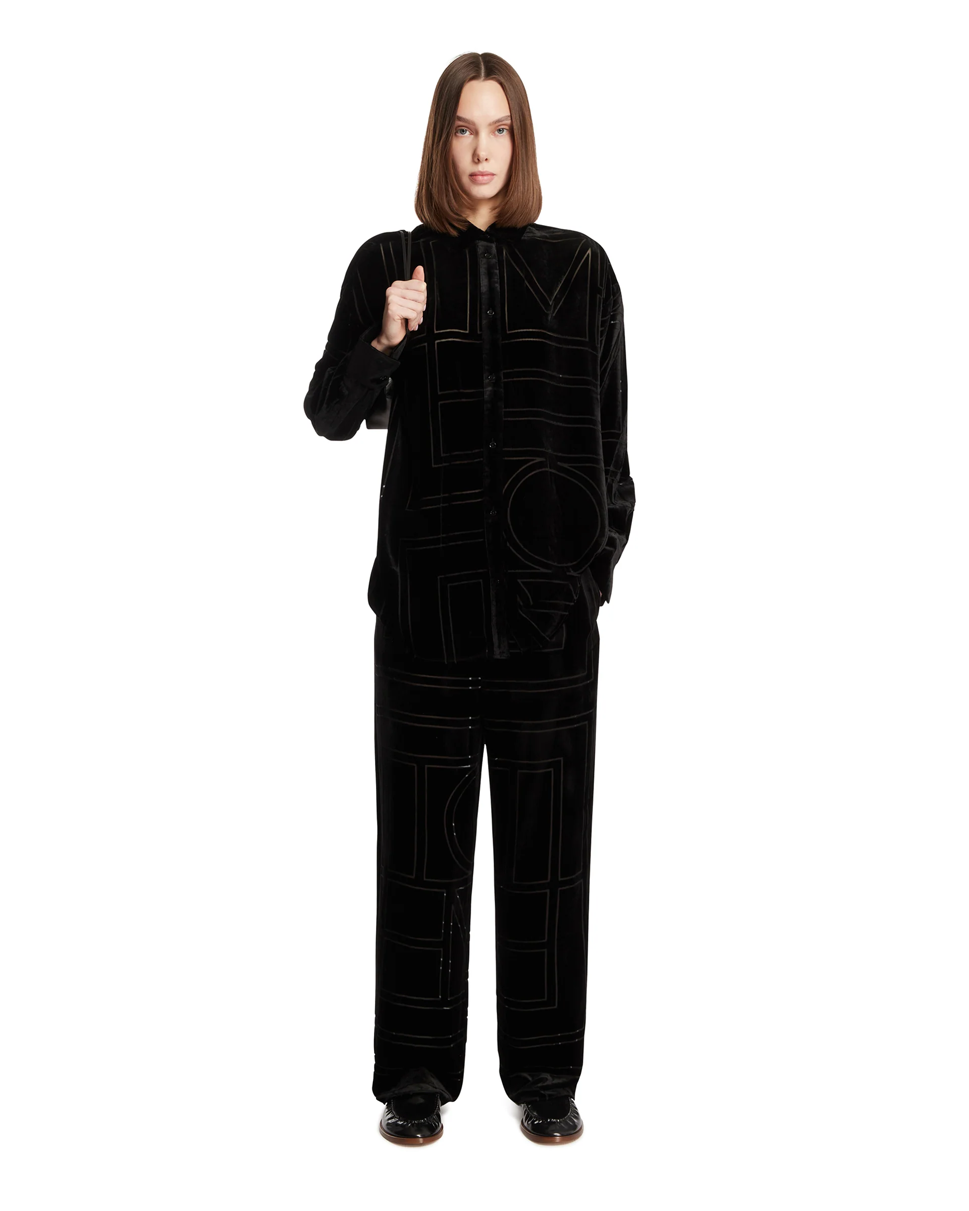 Pantaloni Monogram Neri - Image 3