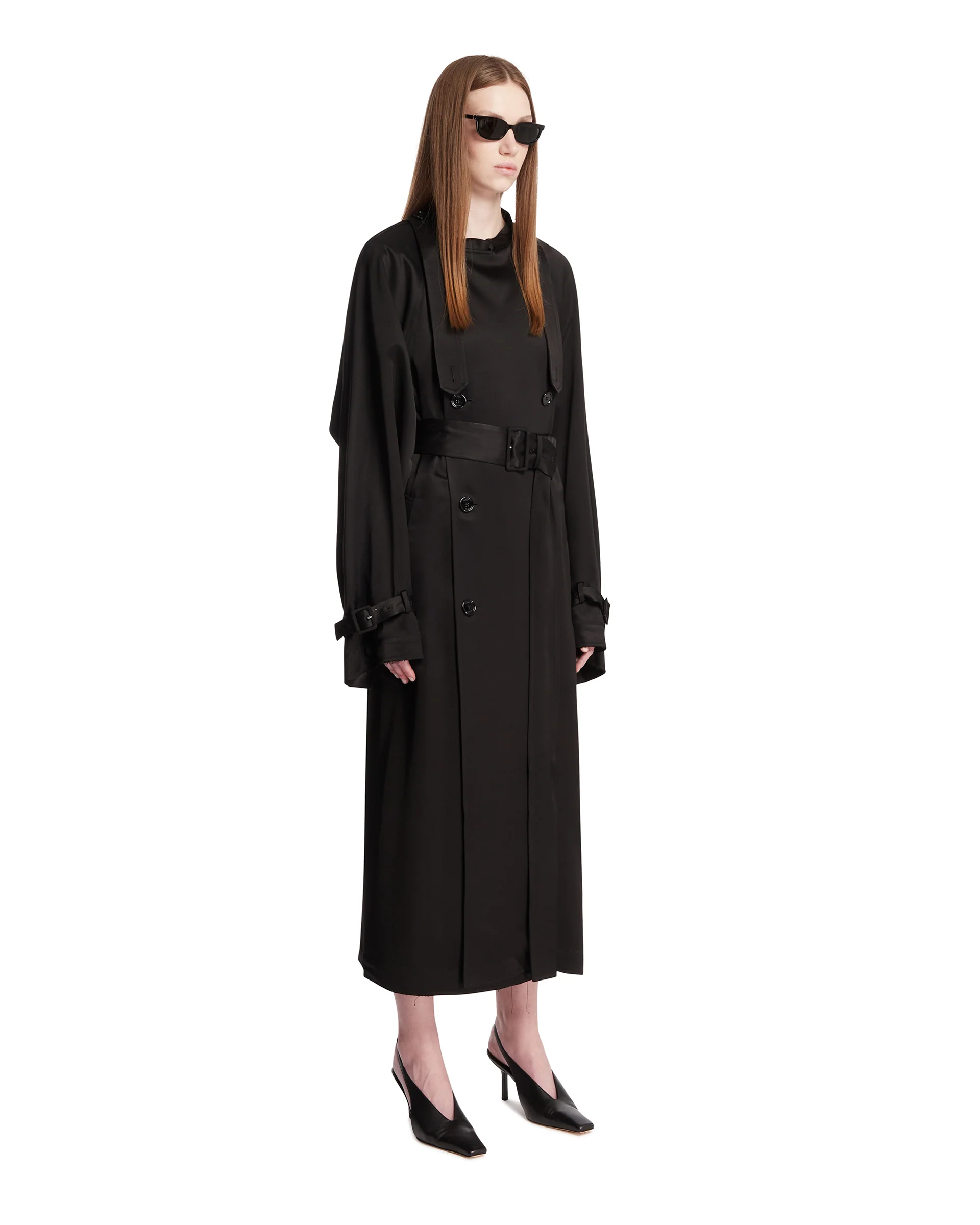Trench In Satin Nero - Image 2