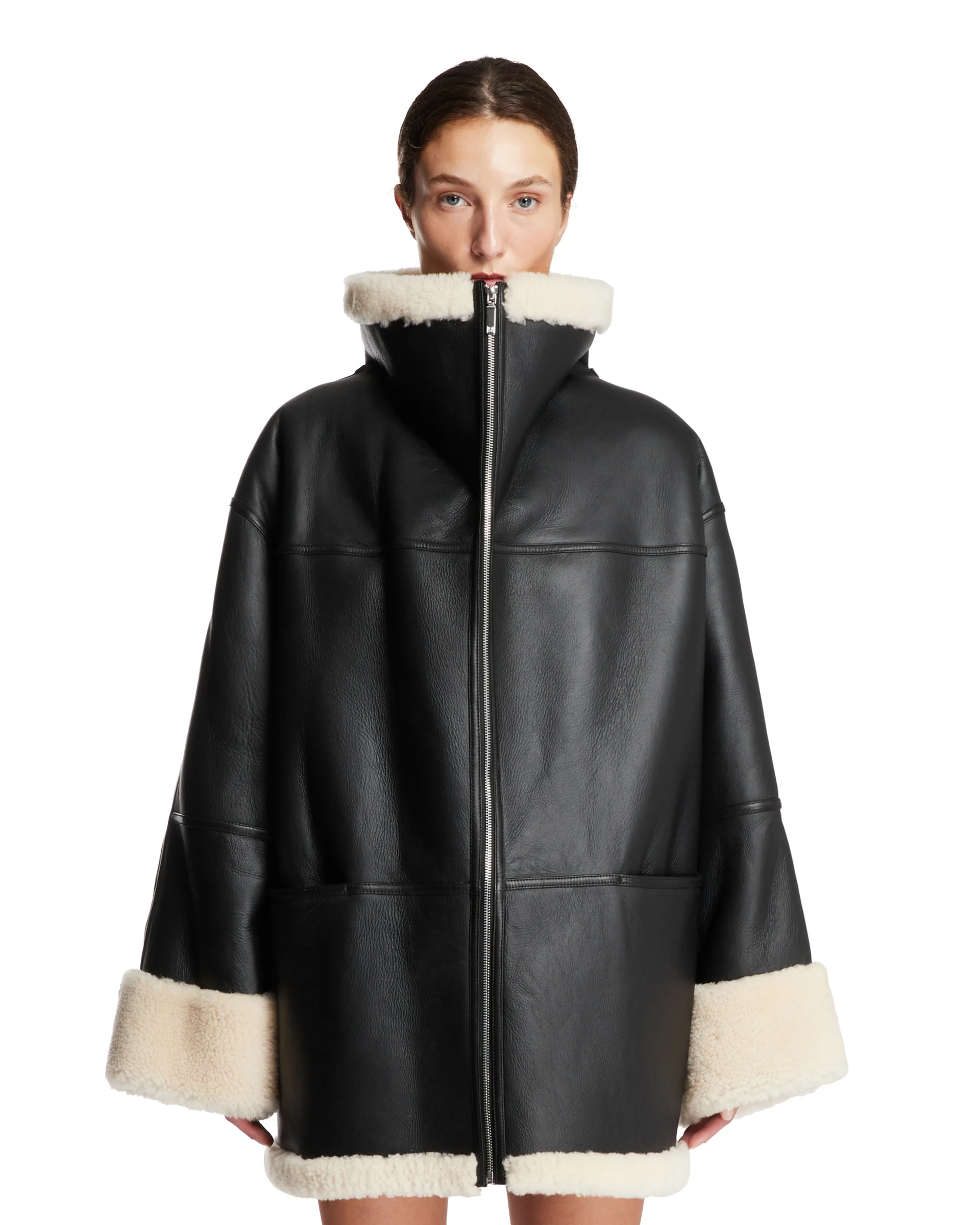 Giubbotto Shearling Oversize