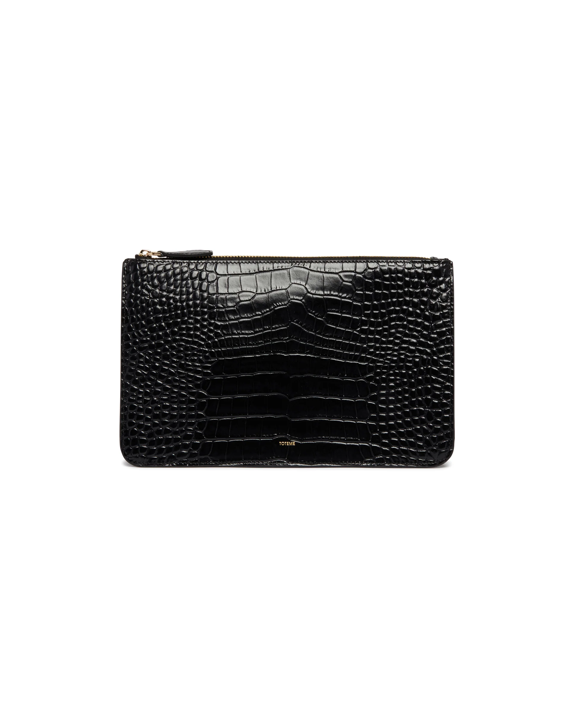 Pochette Threefold Stampa Cocco Nera - Image 2